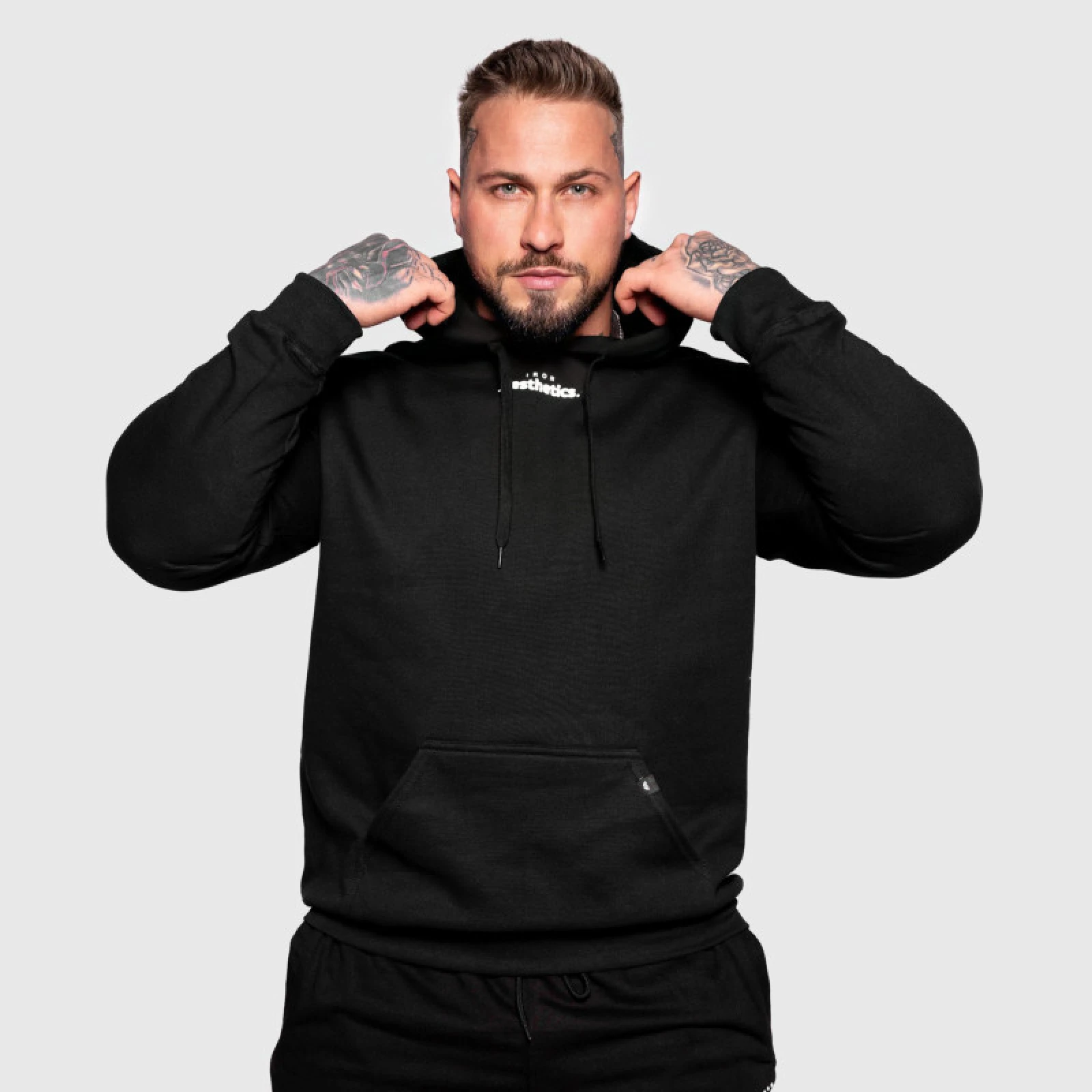 Oversize mikina Iron Aesthetics Cozy, čierna · záber 5