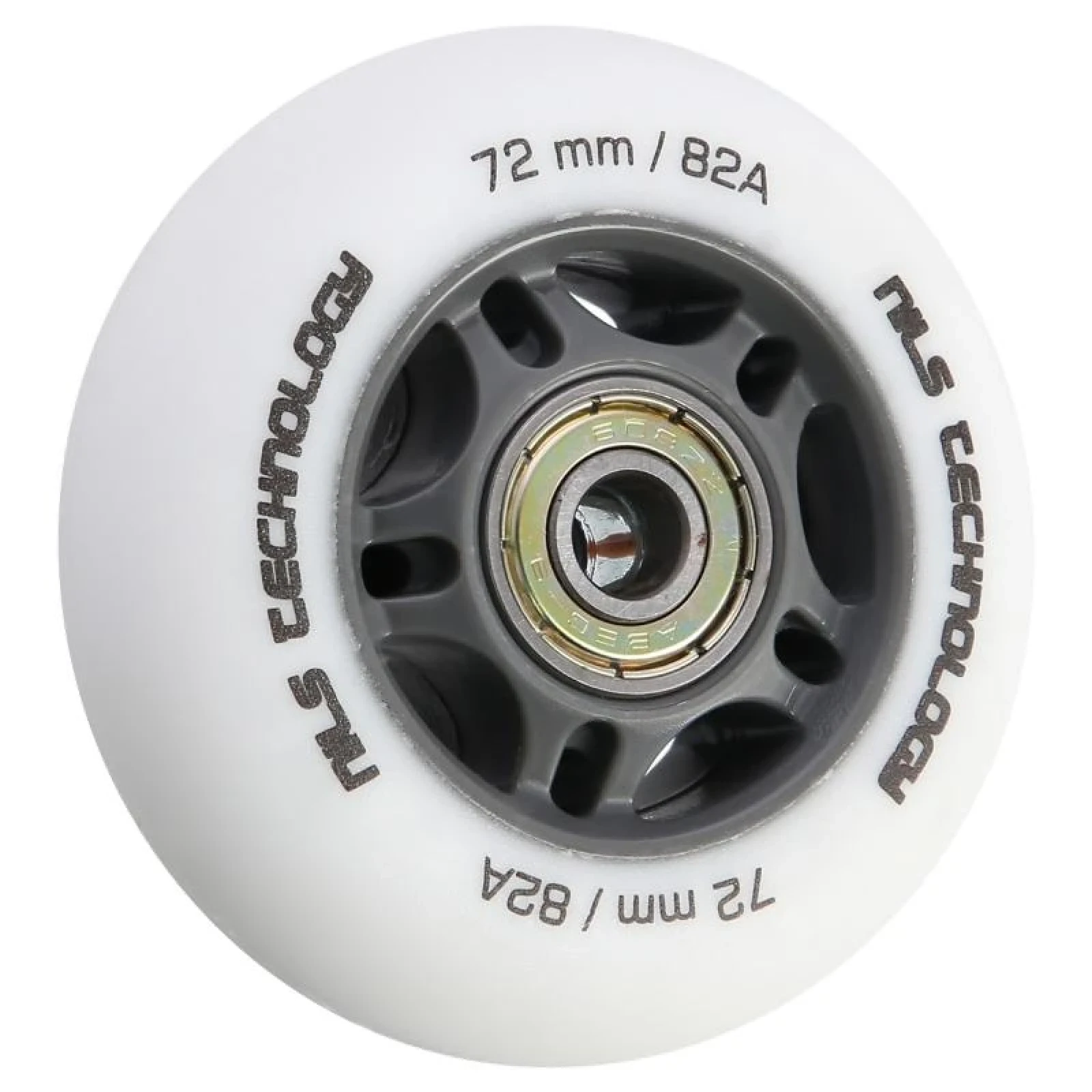 Nils Matná kolečka Extreme PU 72x24 82A s ložisky ABEC 9, bílá, 4 ks · záber 1