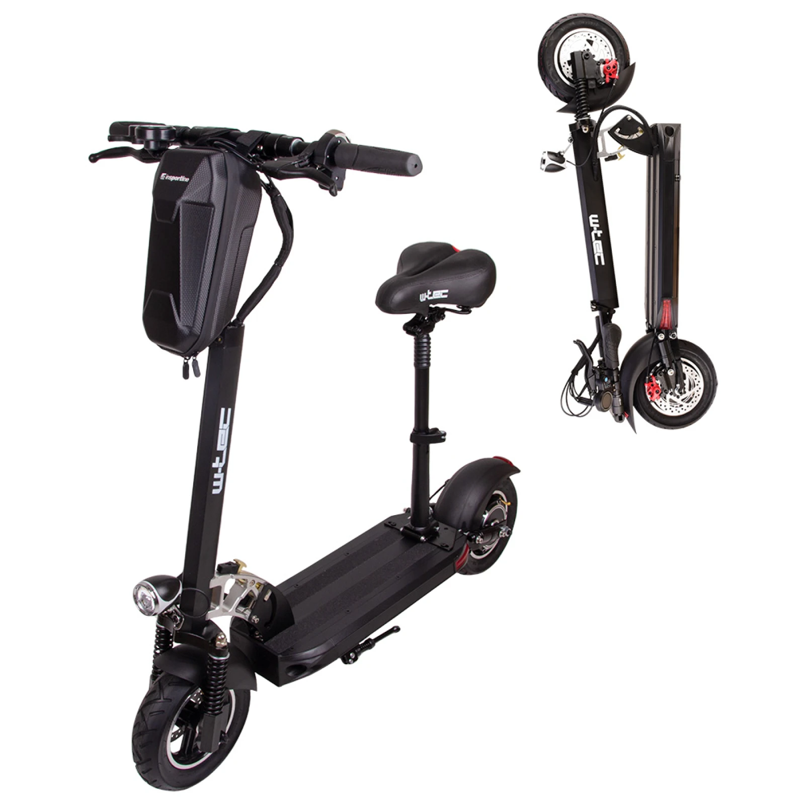W-TEC Tenmark III se sedátkem a brašnou biela · záber 2