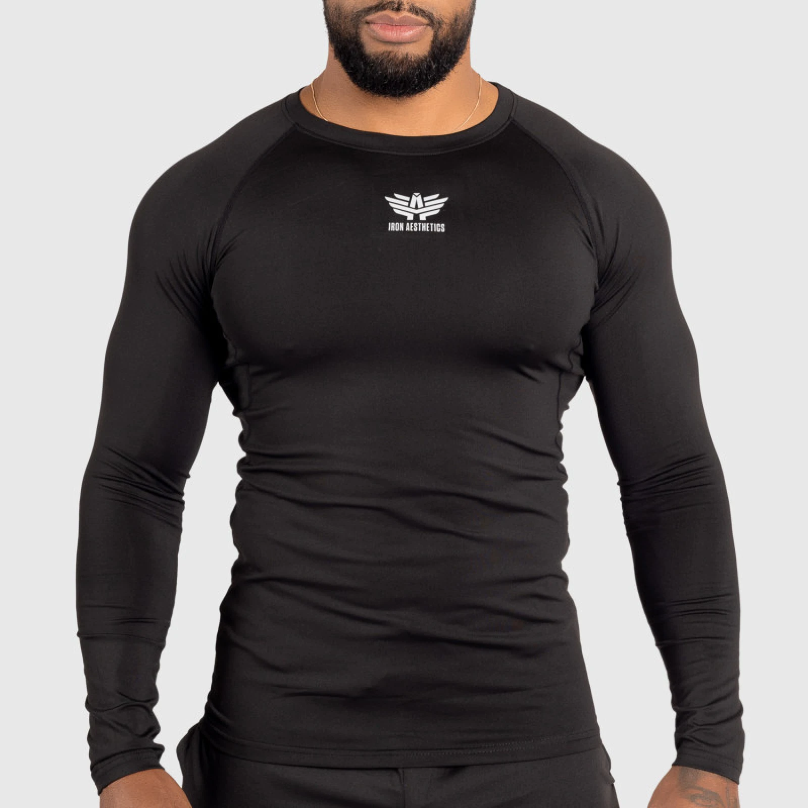 Funkčné tričko s dlhým rukávom Iron Aesthetics Reflective, čierne · záber 2
