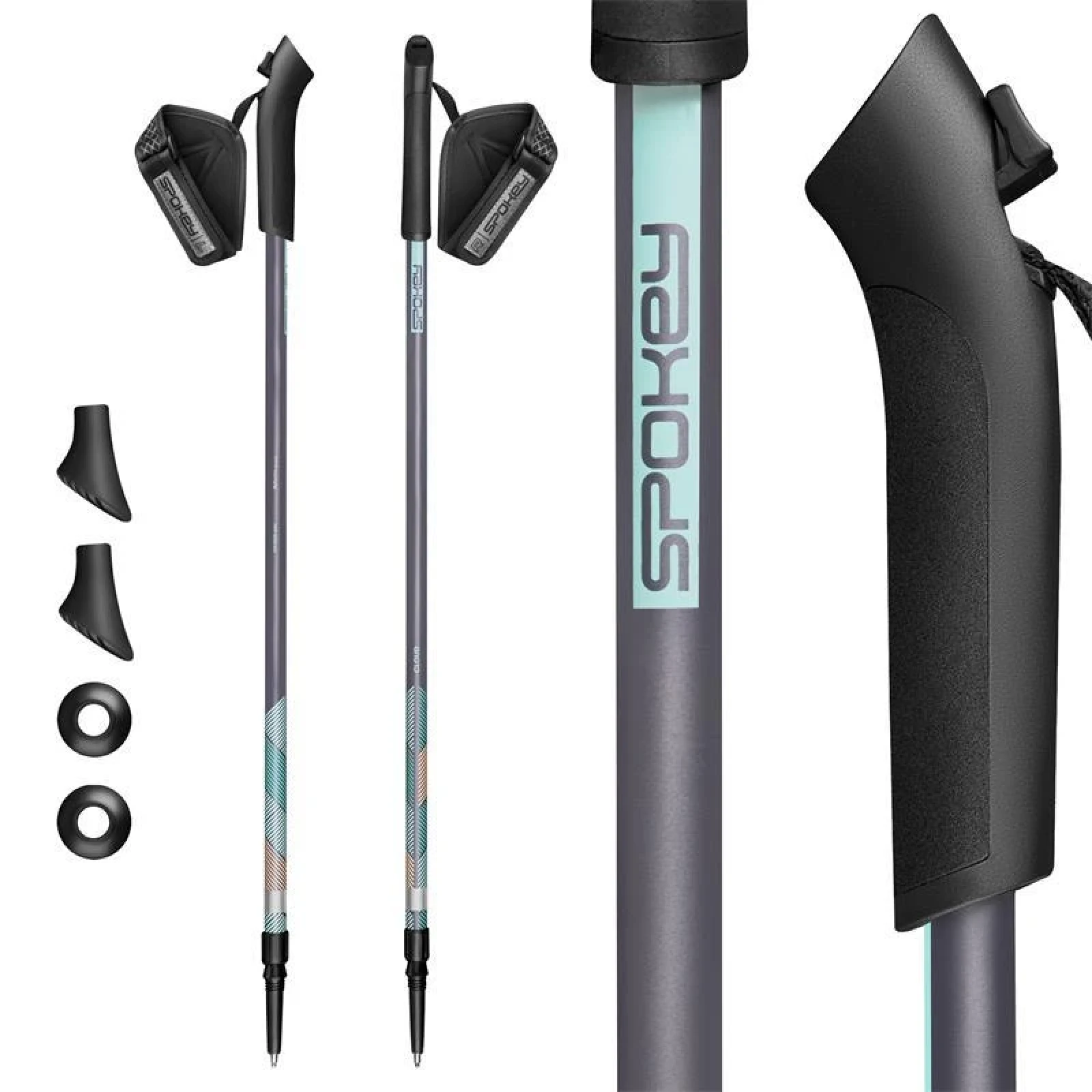 Spokey CLOUD Hole Nordic Walking, 2dílné, mint · záber 1