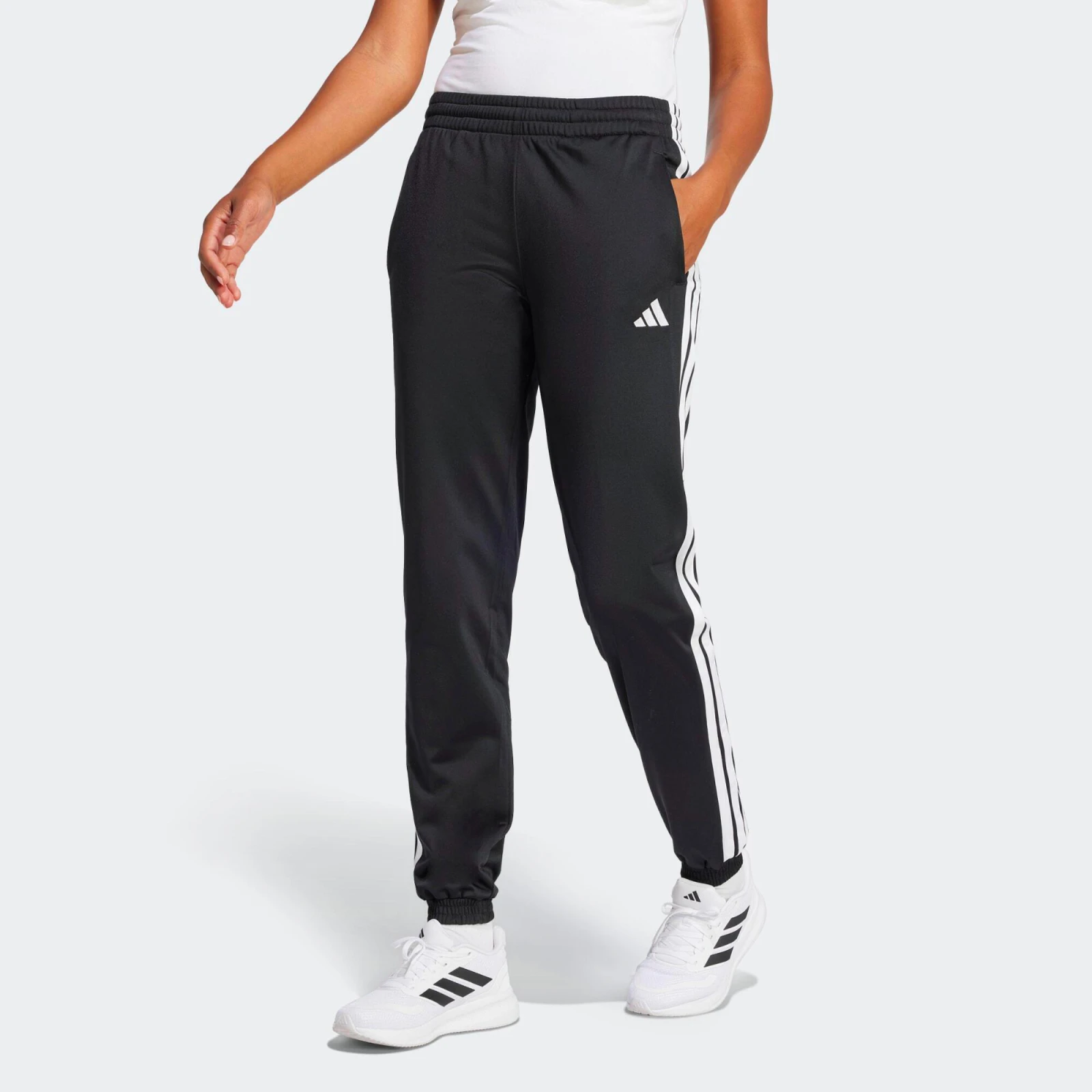 ADIDAS Dámske športové tepláky adidas z polyesteru – čierne XS · záber 1
