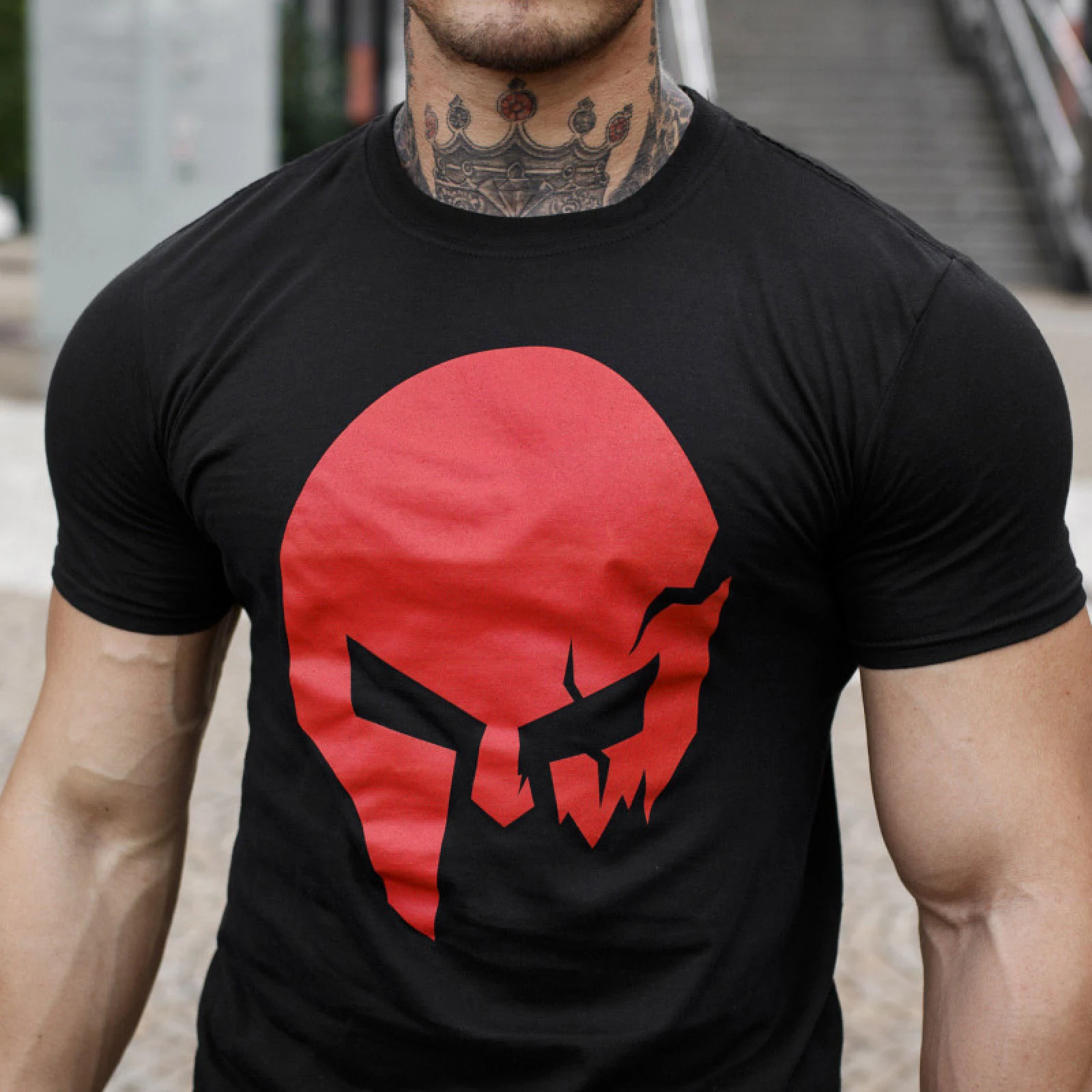Ultrasoft tričko Iron Aesthetics Skull, B&R · záber 2