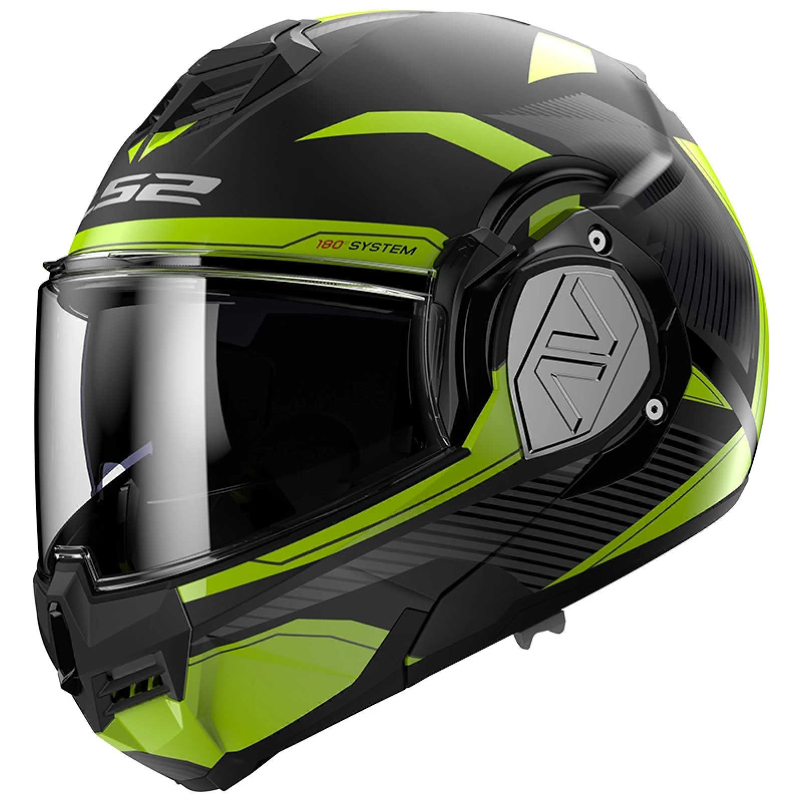 LS2 FF906 Advant Revo Matt Black H-V Yellow P/J 3XL (65-66) · záber 1