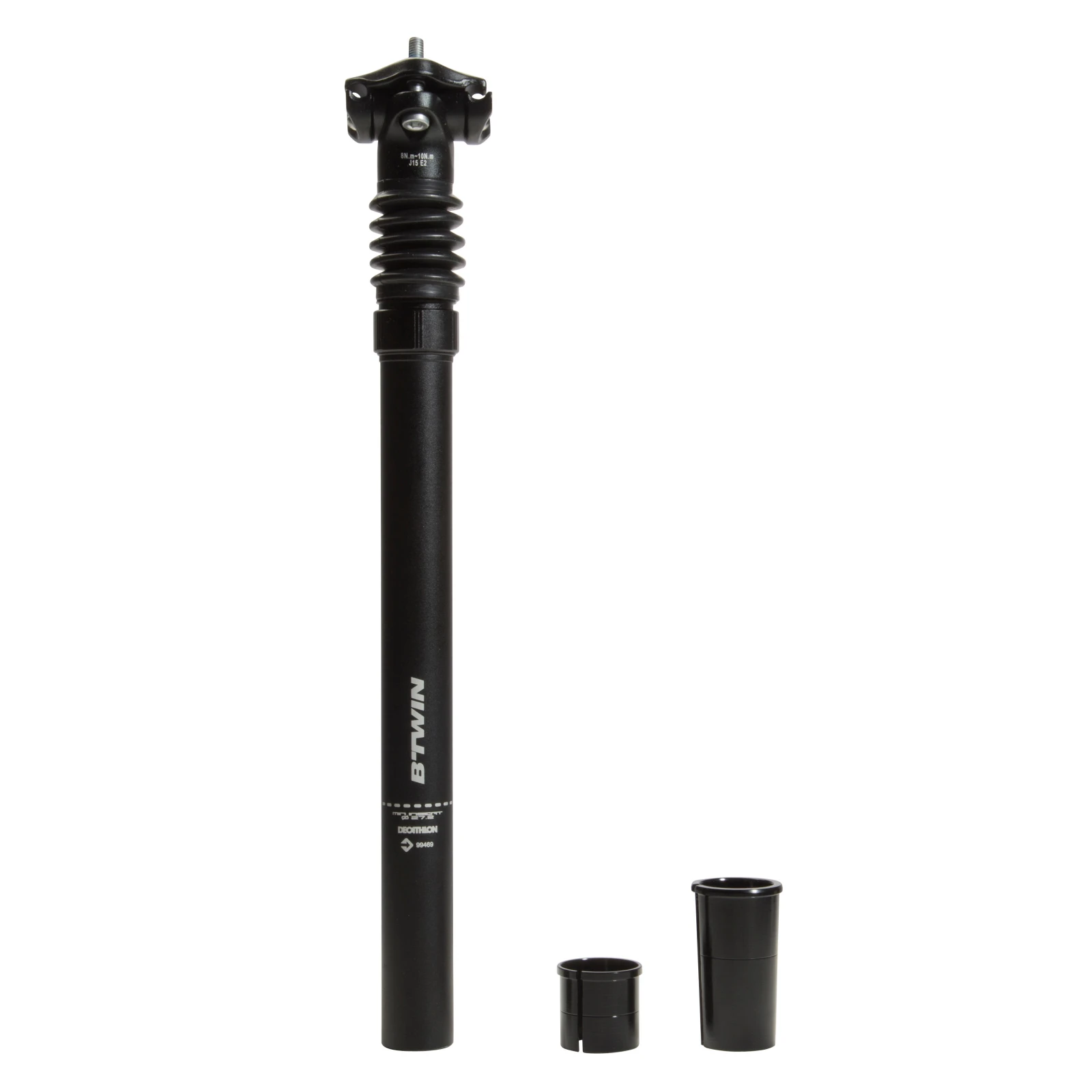 BTWIN Odpružená sedlovka s priemerom 2 mm a adaptérom 29,8 až 33 mm . · záber 1