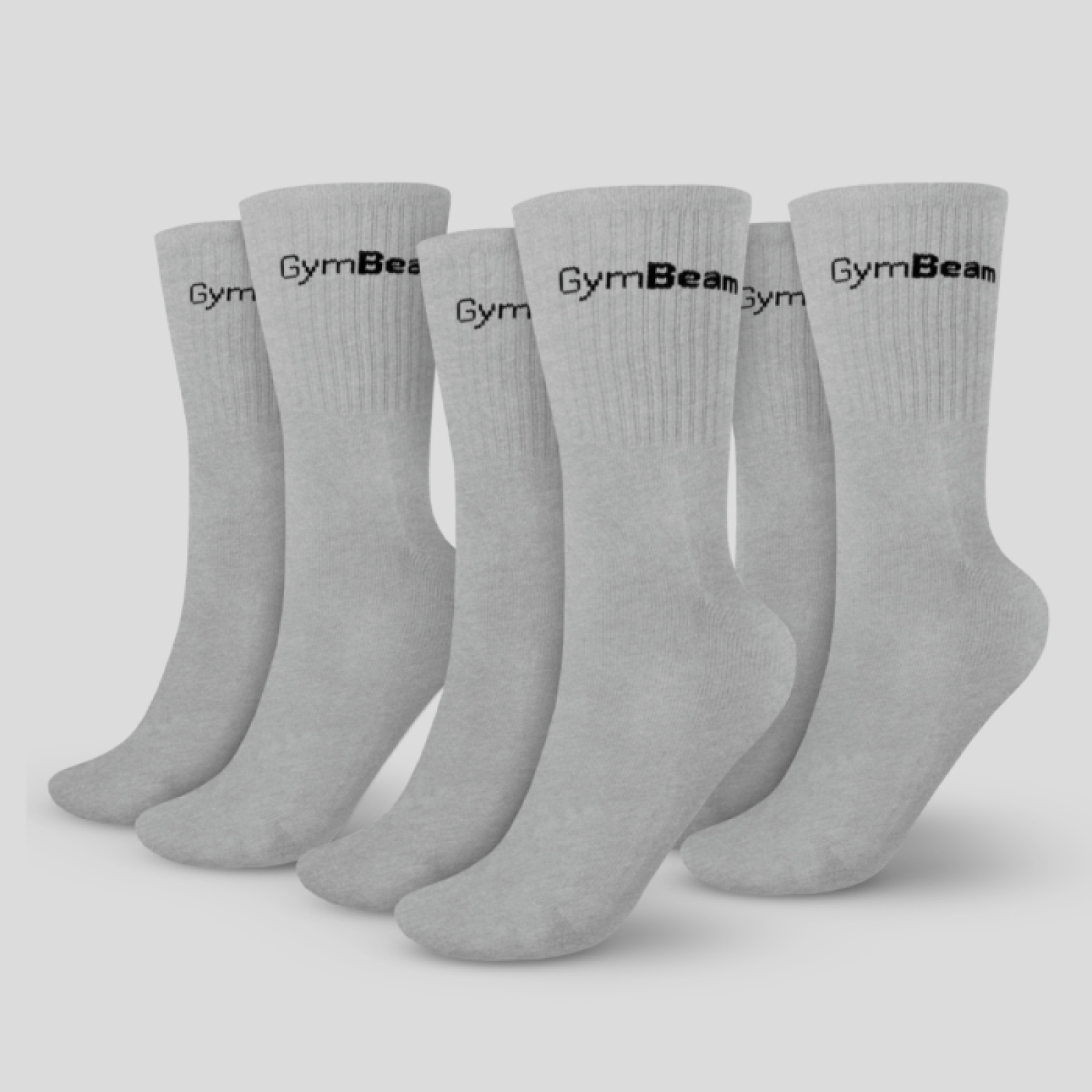GymBeam Ponožky 3/4 Socks 3Pack Grey MM · záber 1