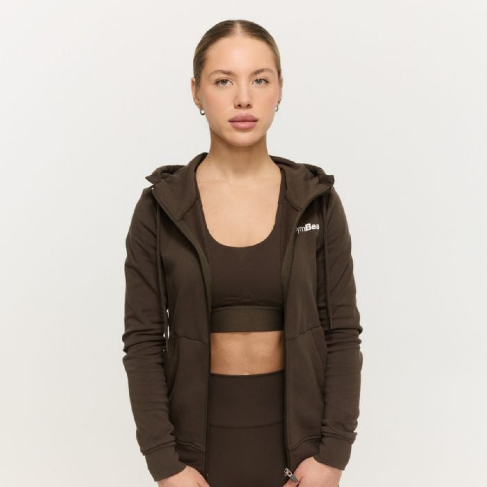 GymBeam Dámska mikina so zipsom Limitless Espresso M · záber 1