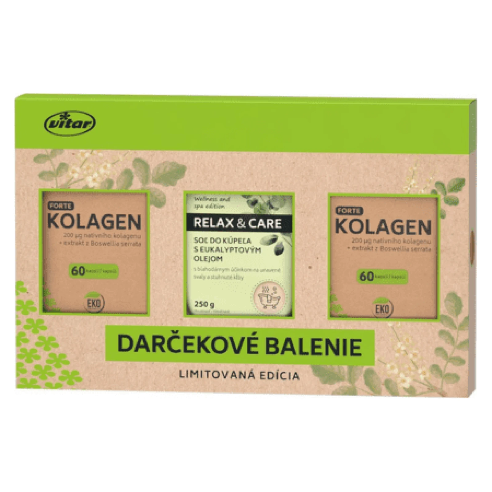 VITAR Eko kolagén box kolagén forte + darček soľ do kúpeľa set · záber 1