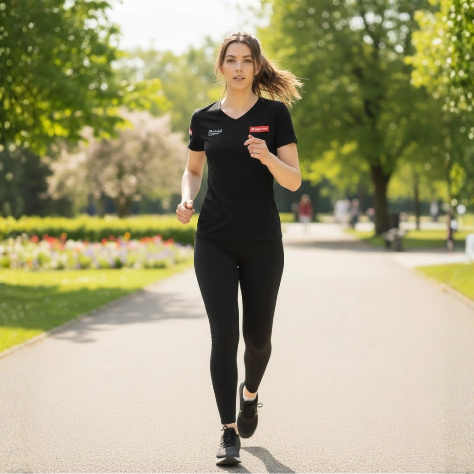 Dámske tričko inSPORTline Signature Farba čierna, · záber 4