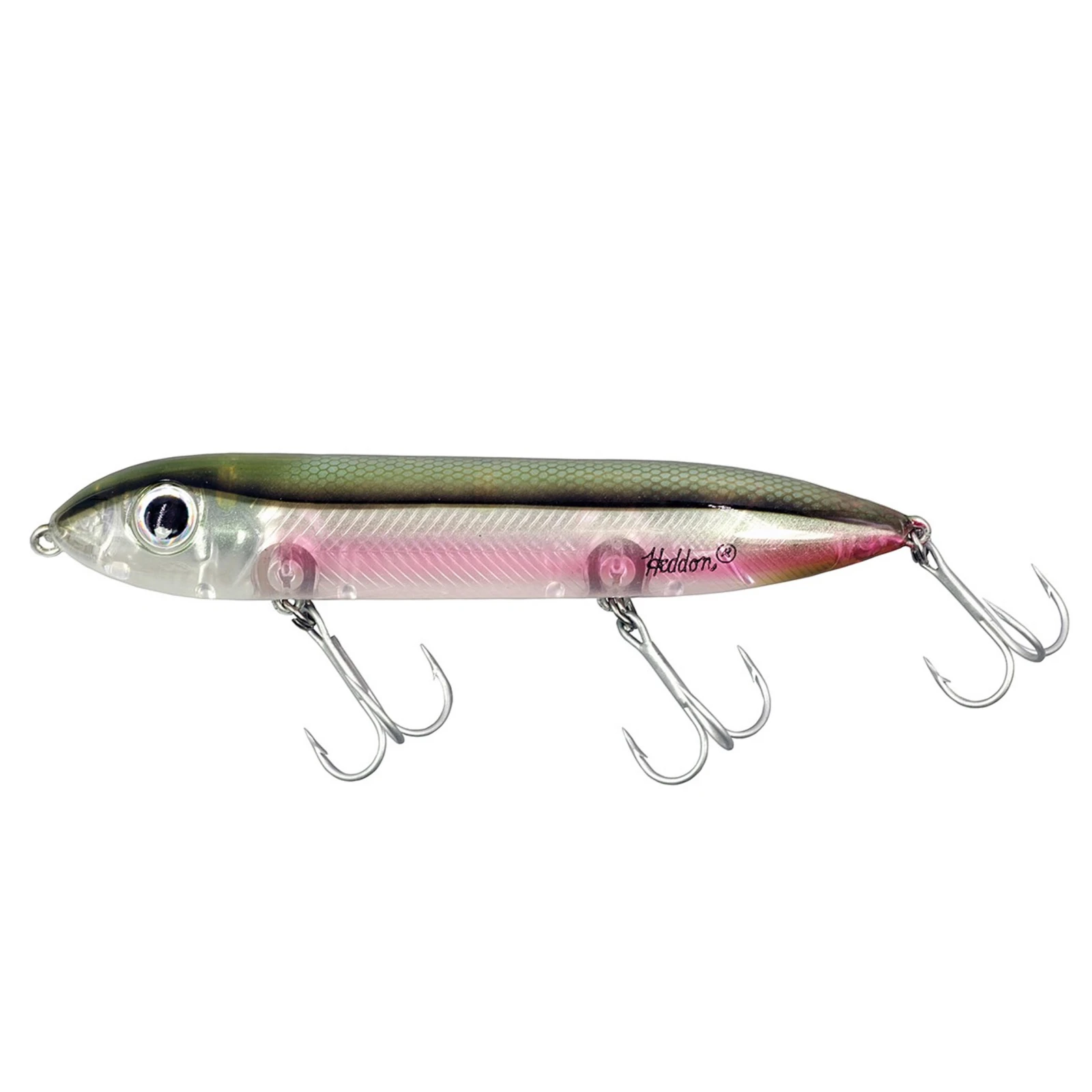 FLASHMER Hladinová nástraha stickbait na lov v mori Mini Super Spook JR 14 GR Ghost Eel bez · záber 1