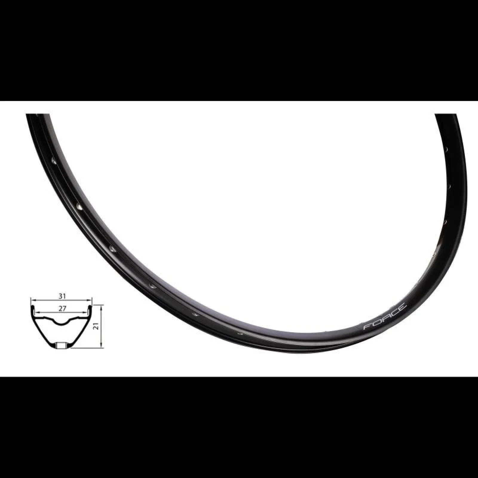 FORCE XC DISC 622x27, 28děr, černý · záber 1