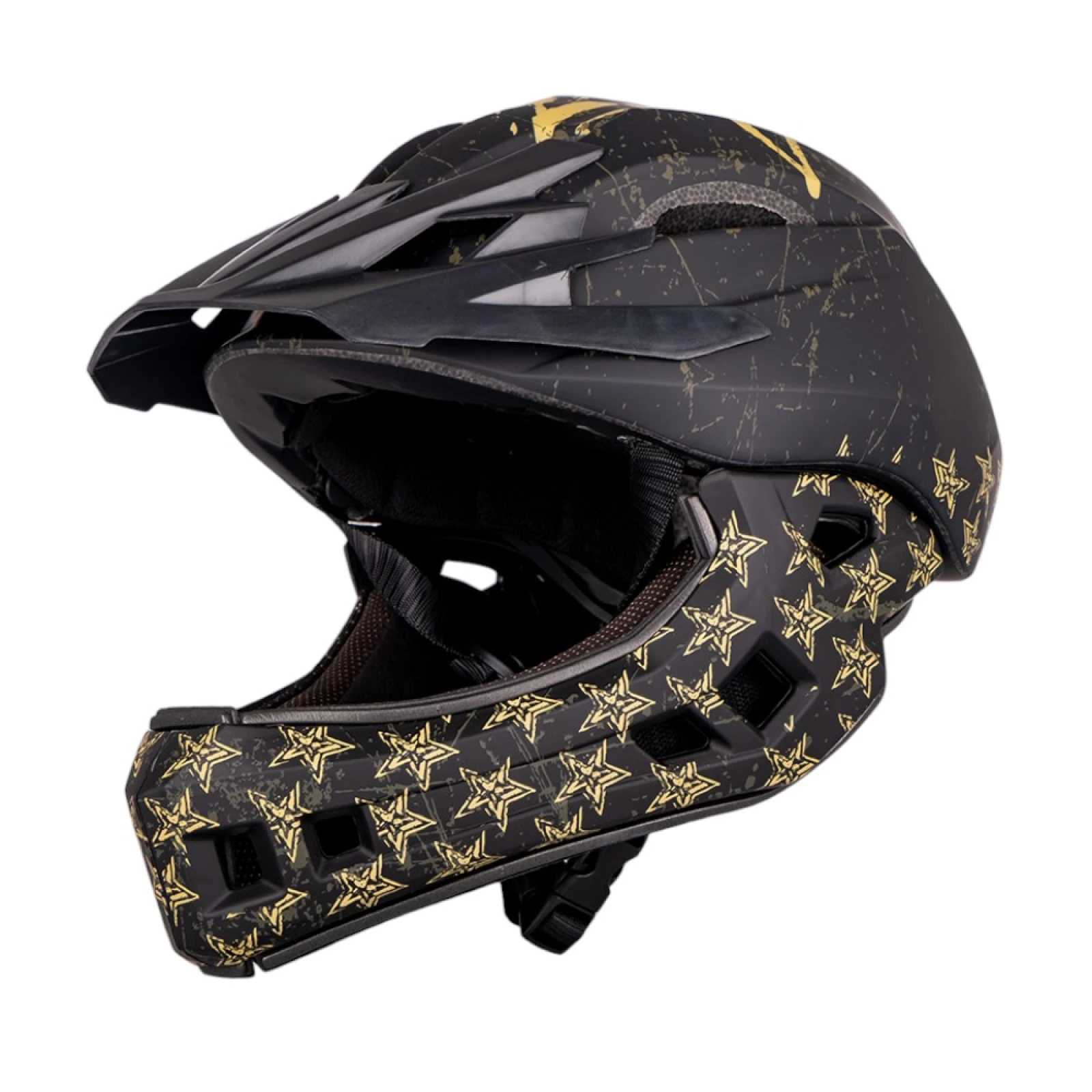 Detská downhill prilba W-TEC Delgada Farba Golden Stars, · záber 5