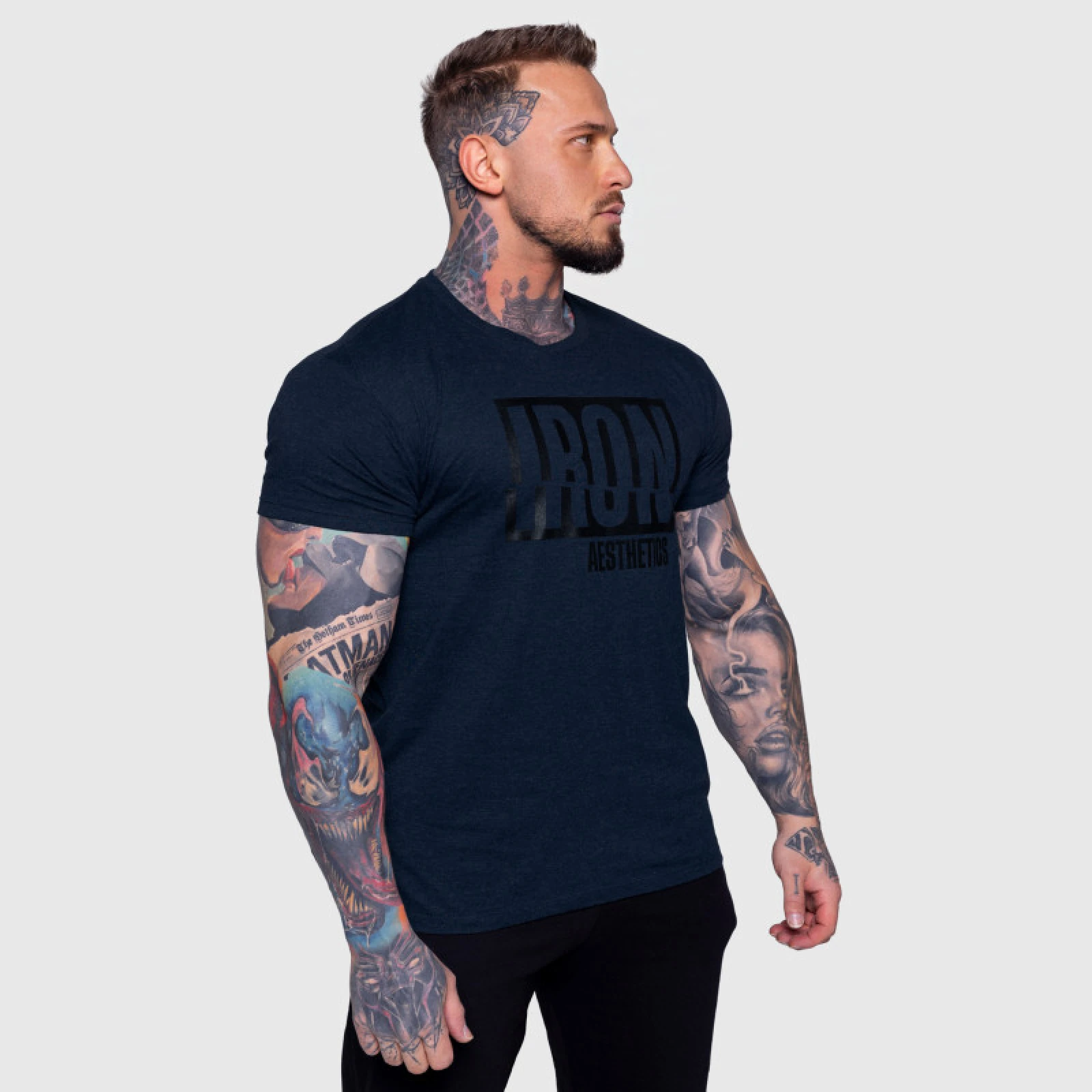 Pánske tričko Iron Aesthetics Slash, navy · záber 2