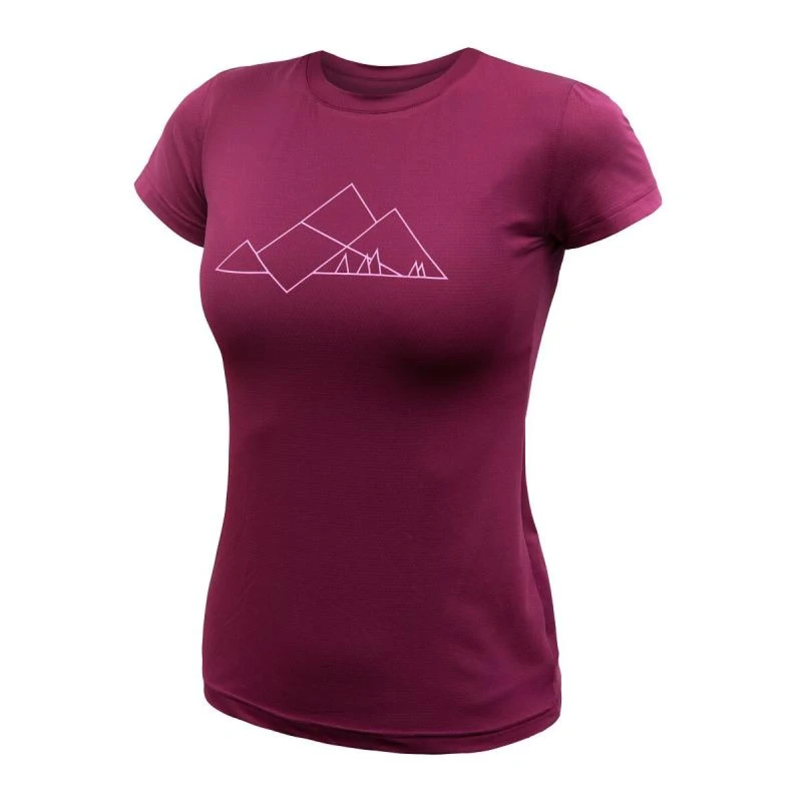 SENSOR Coolmax Tech Geo Mountains - Velikost: S | Barva: Fialová · záber 1
