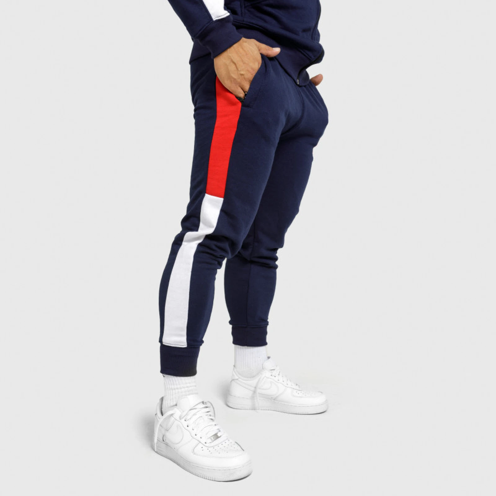 Jogger tepláky Iron Aesthetics Tricolora, navy · záber 2