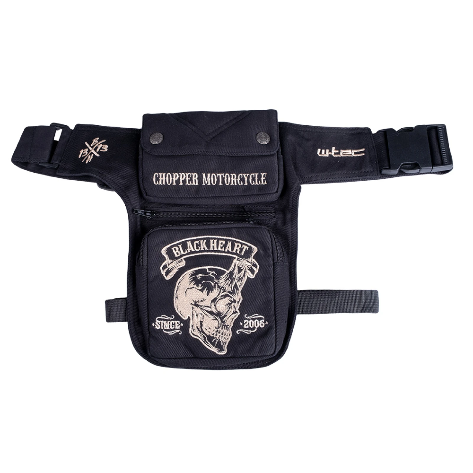 W-TEC Black Heart Devil Skull Black Tex · záber 1