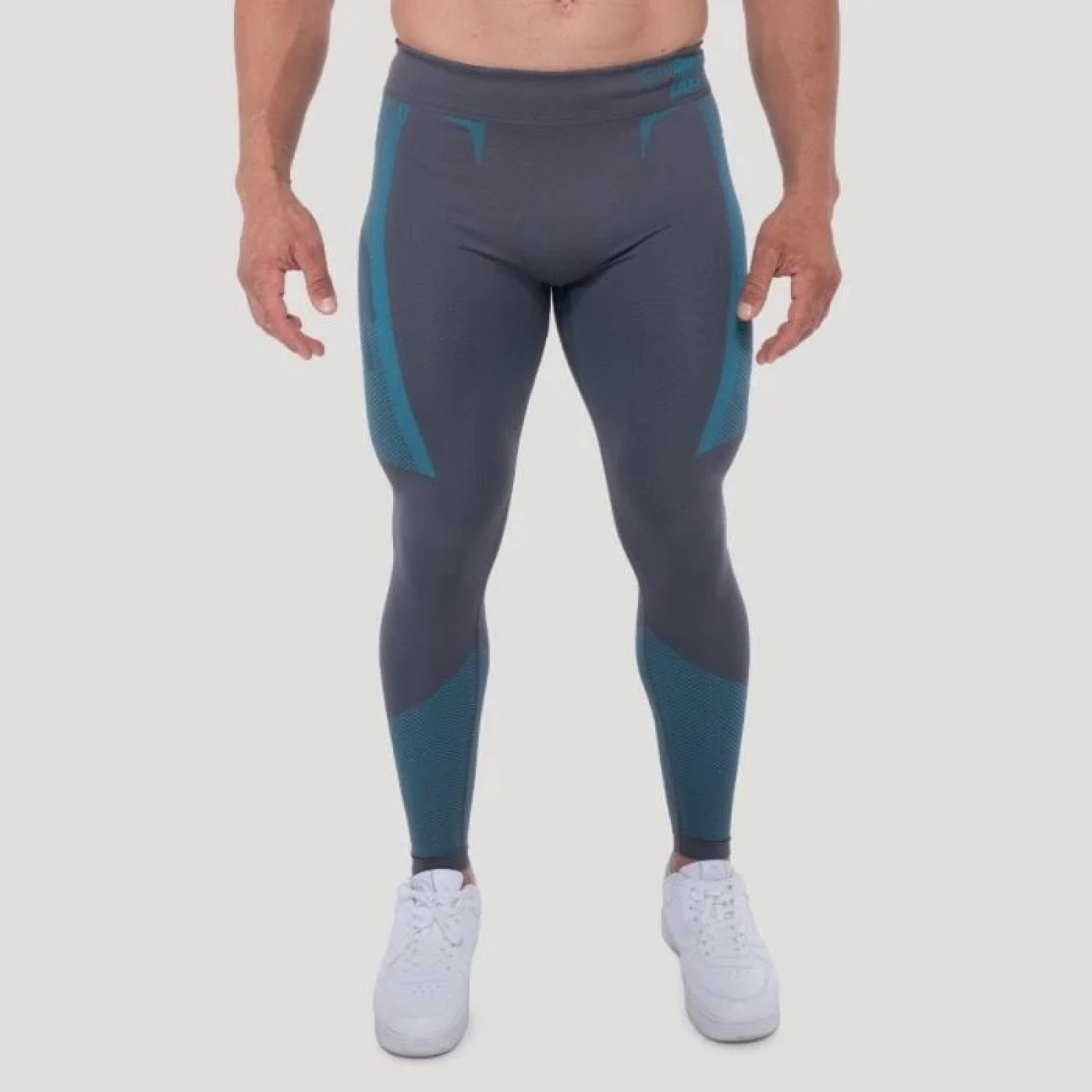 GymBeam Bezešvé legíny OG1 Grey/Blue - Velikost: S | Barva: sivá, modrá | Hmotnost: 0,205 kg | Balení: 90 · záber 8