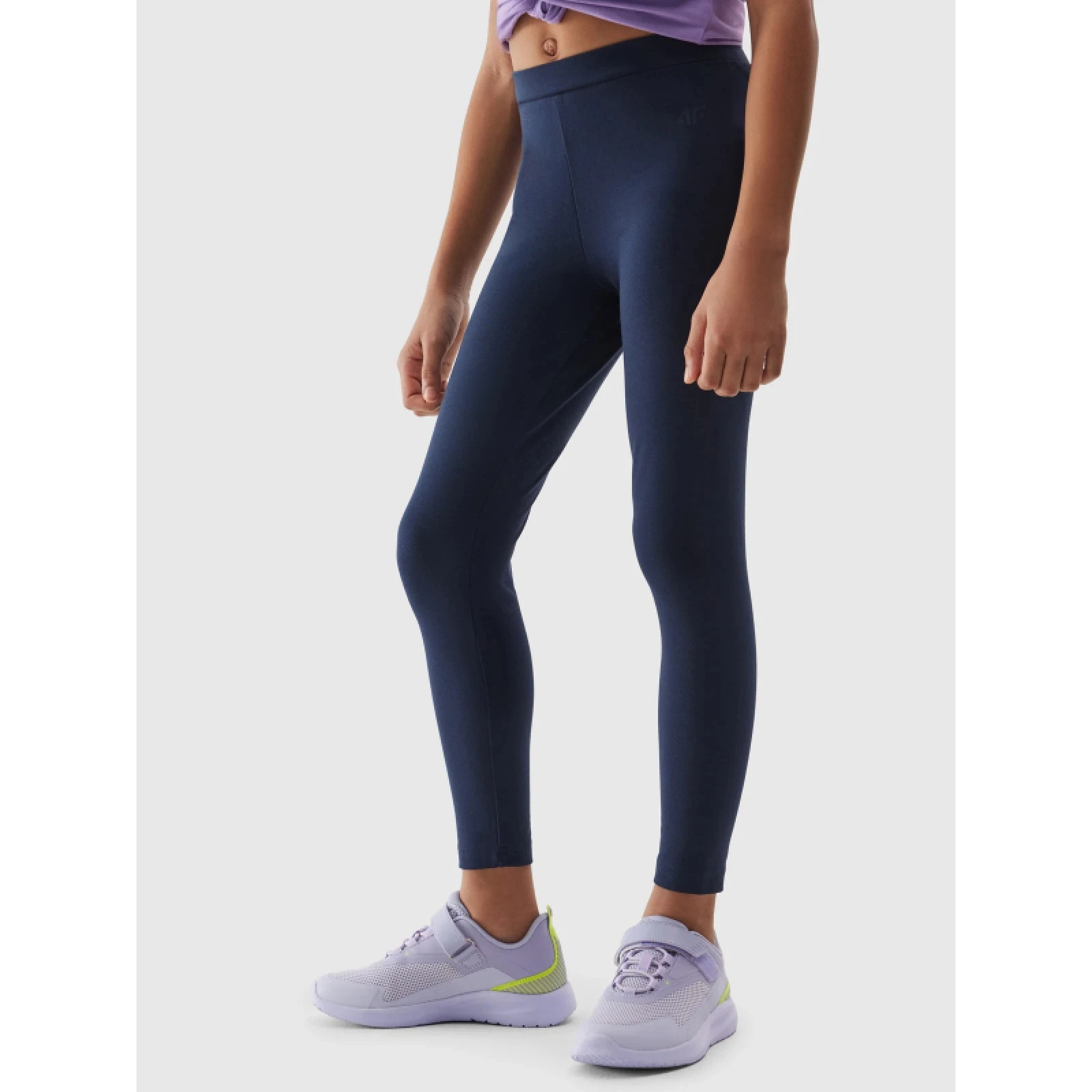 Dievčenské legíny 4F JUNIOR TIGHTS-JWSS24TTIGF130-31S-NAVY · záber 2
