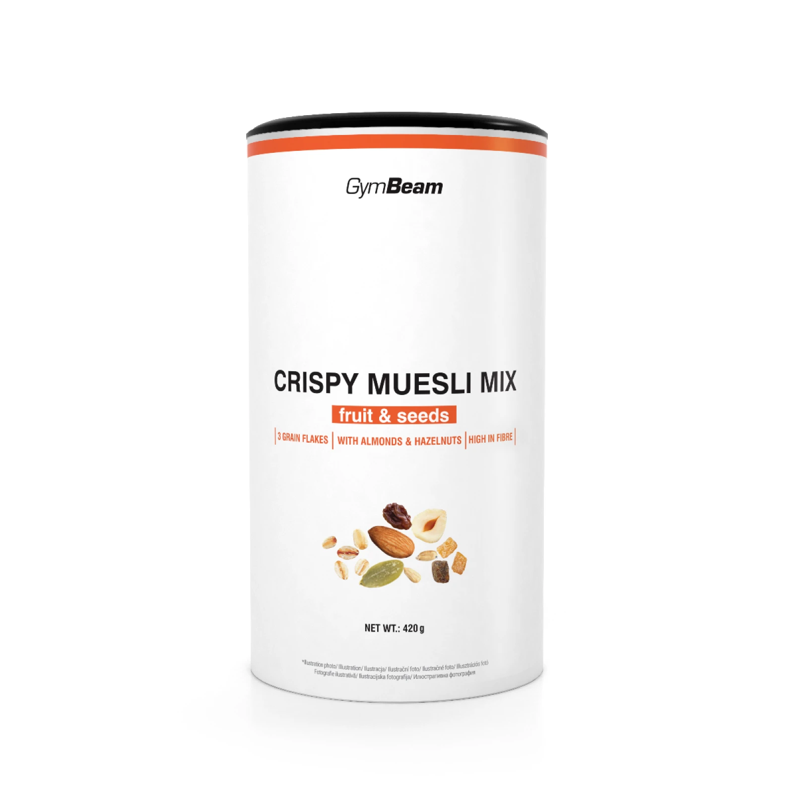 GymBeam Crispy Muesli Mix - Okus: Sjemenke voća | Težina: 0,42 g | Pakiranje: 420 g · záber 1