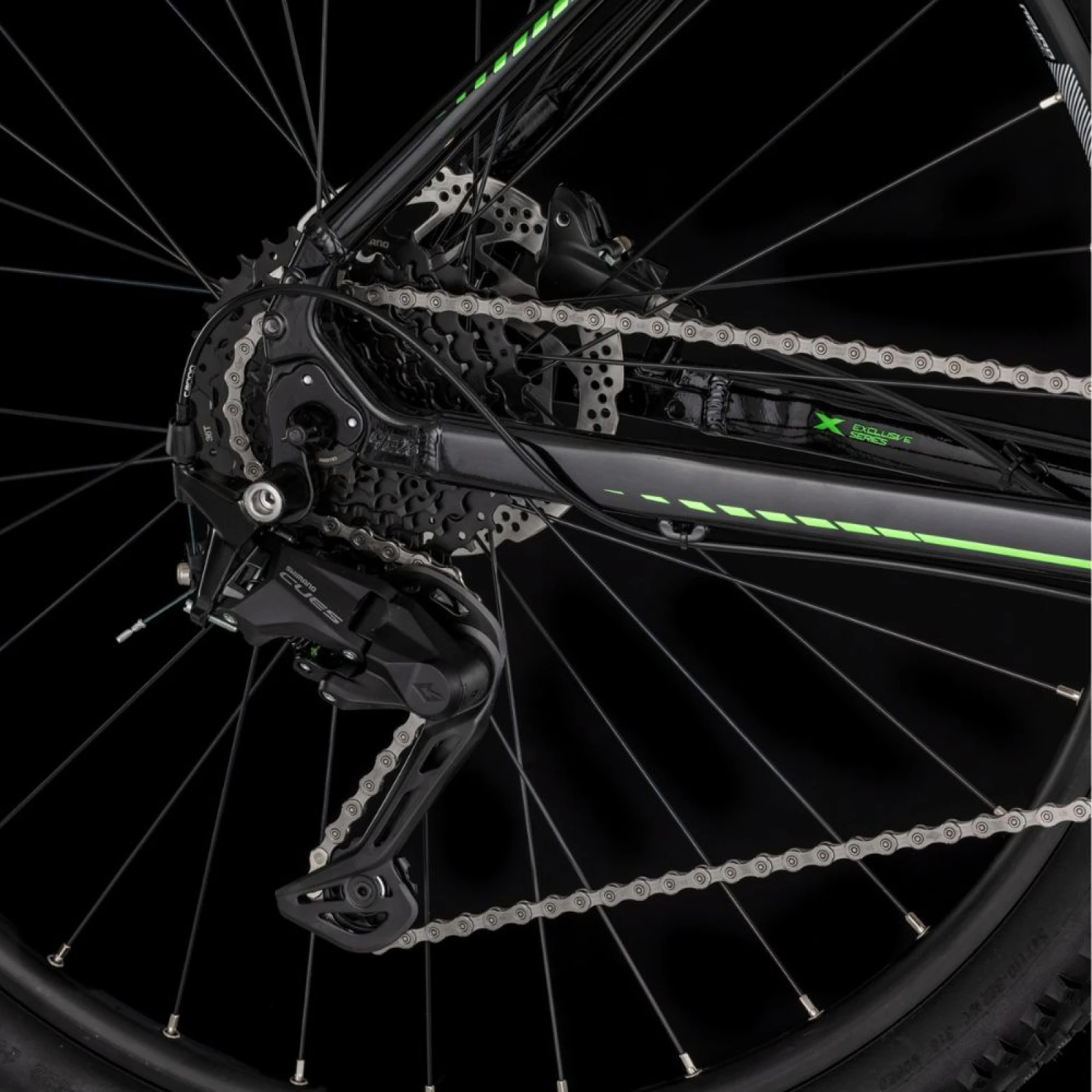 4EVER FRONTBEE 29'' - model 2025 pearl black/green - XL (21", 185-202 cm) - Veľkosť: 185-202, XL, 29 | Farba: čierna, zelená · záber 4