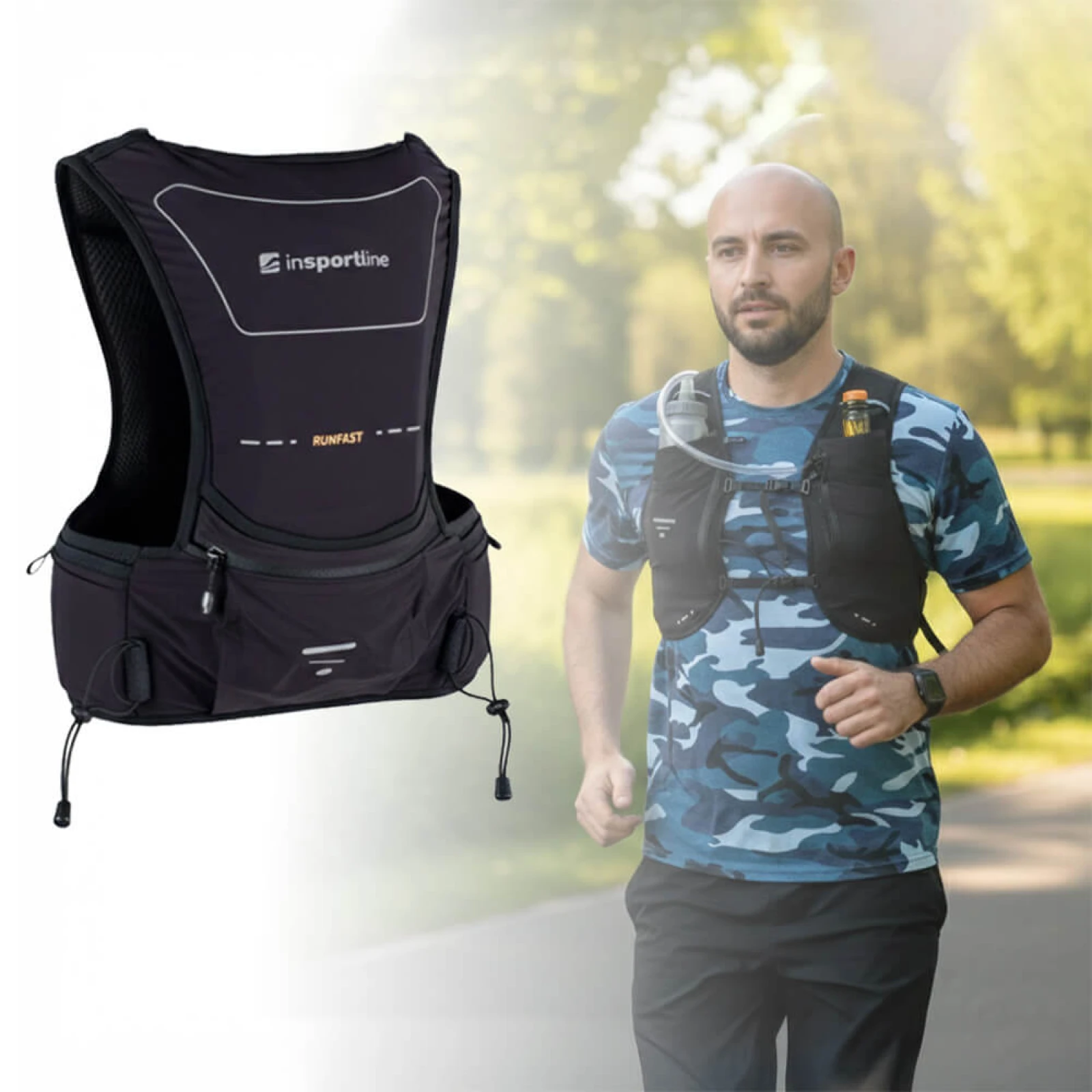Bežecká vesta inSPORTline Runfast L-XXL · záber 1
