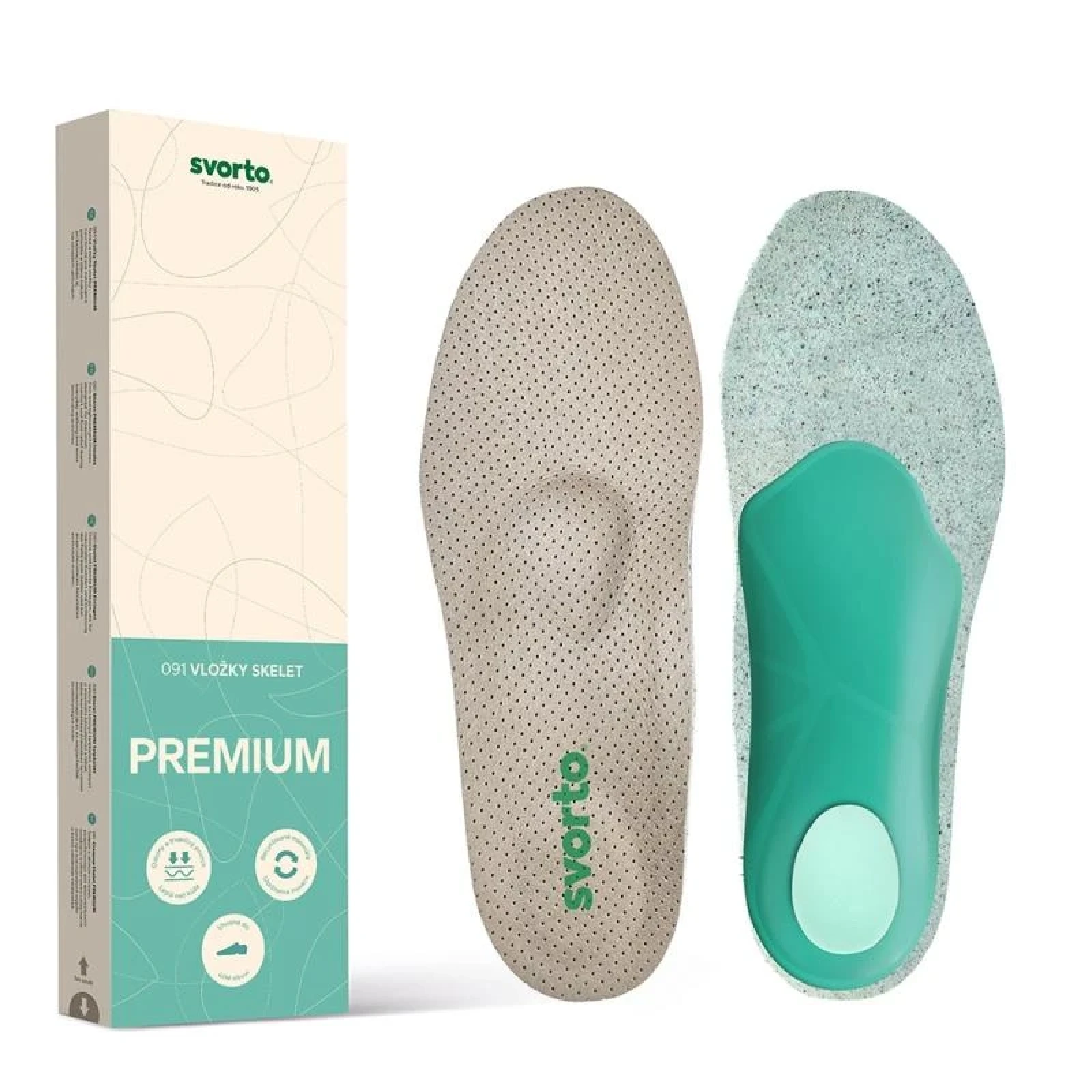 Svorto Vložky skelet PREMIUM - Velikost: 45 | Barva: Zelená · záber 1