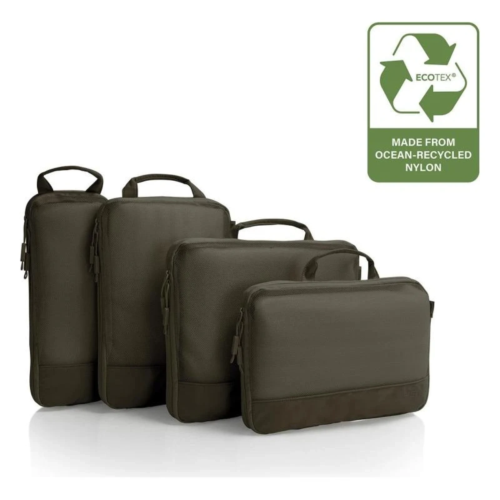 Heys Ecotex Compression Packing Cube 4 Pc Set Green Moss · záber 1