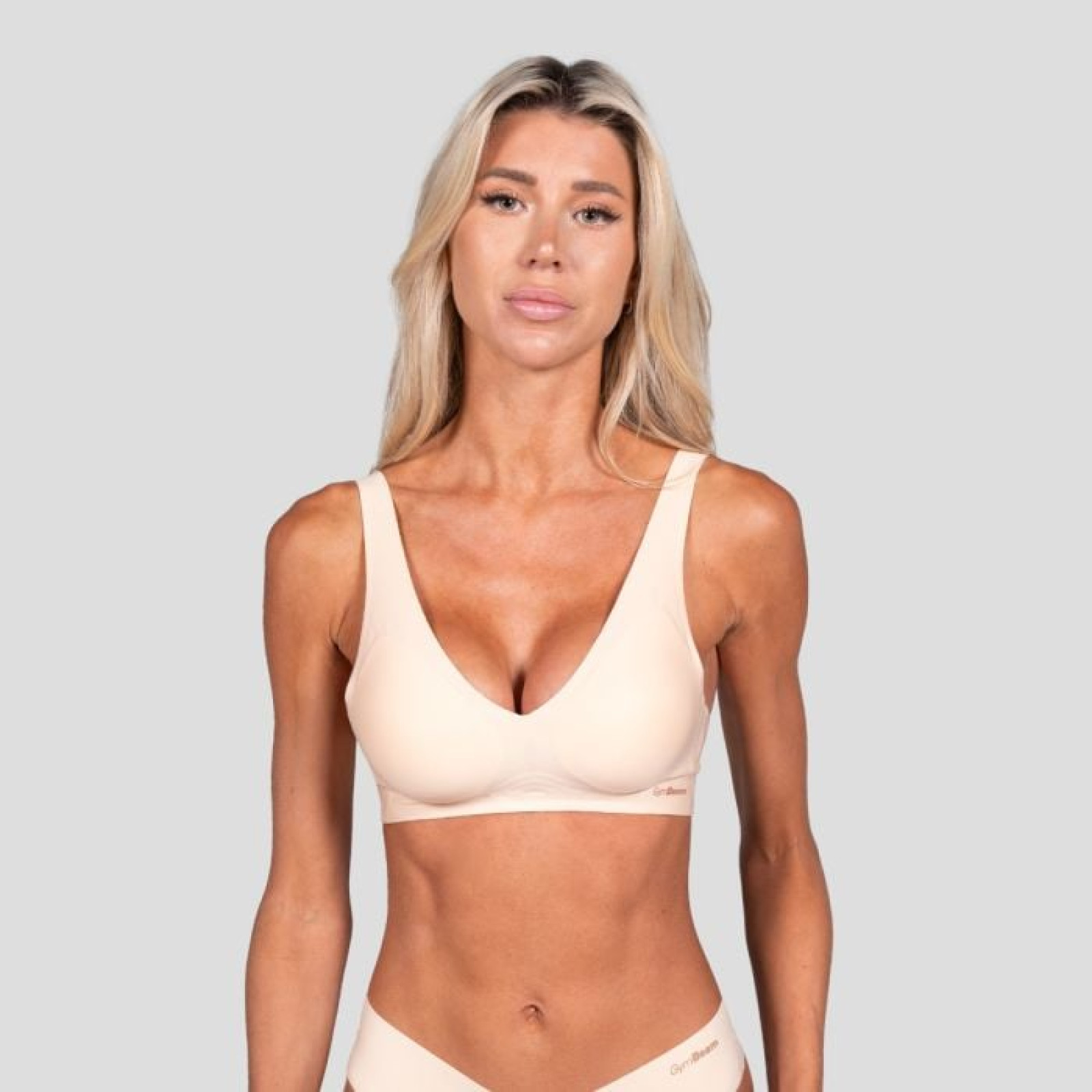 GymBeam Bezšvová podprsenka Comfy Beige XXL · záber 1