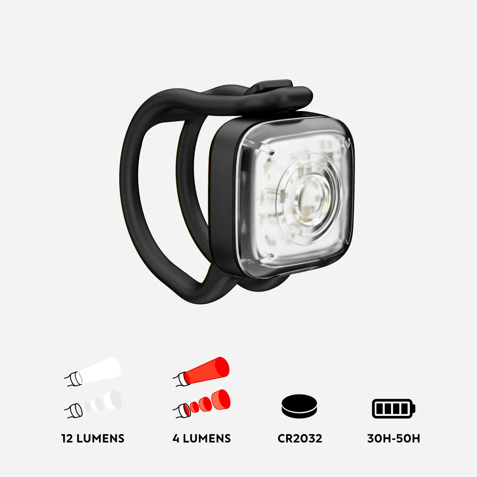 DECATHLON Predné/zadné svetlo SL110 na batérie čierne bez · záber 2