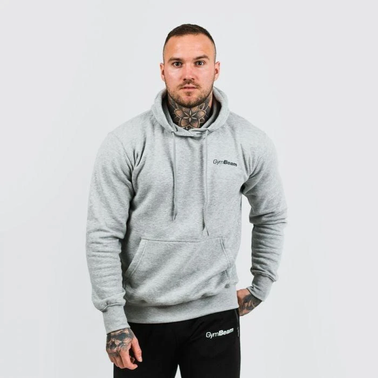 GymBeam Mikina Athlete Grey Black - Velikost: S | Barva: sivá, čierna | Hmotnost: 0,49 kg | Balení: 25 · záber 9