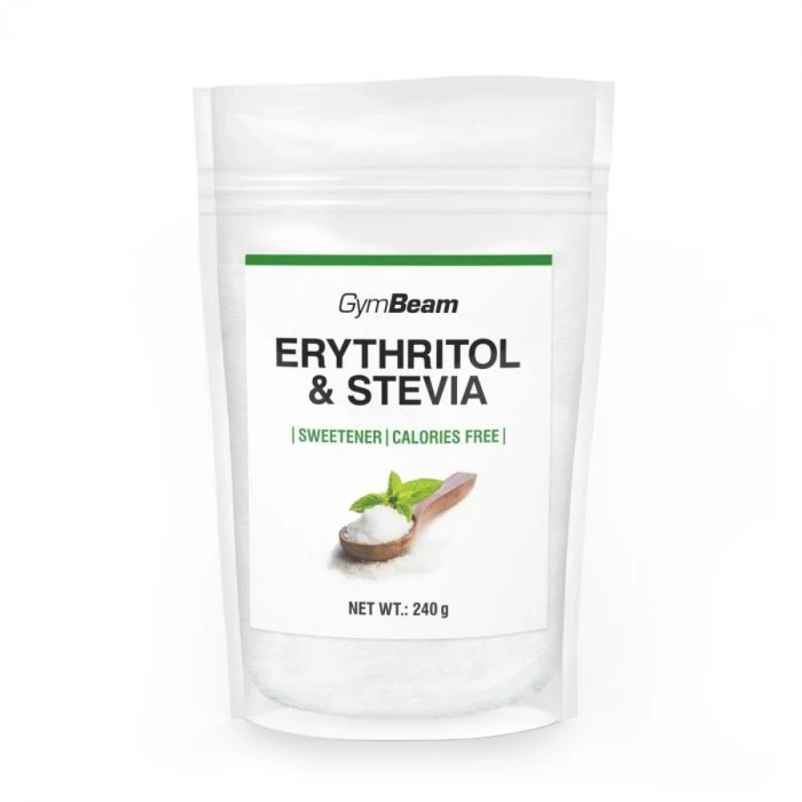 GymBeam Erythritol a Stevia sladidlo · záber 2