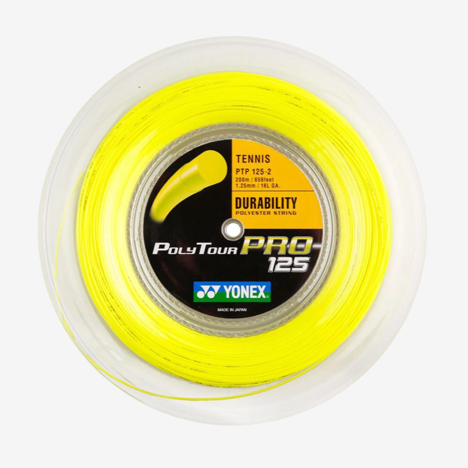 YONEX YONEX Polytour Pro tenisový výplet z monovlákna 1,25 mm 200 m žltý bez · záber 1