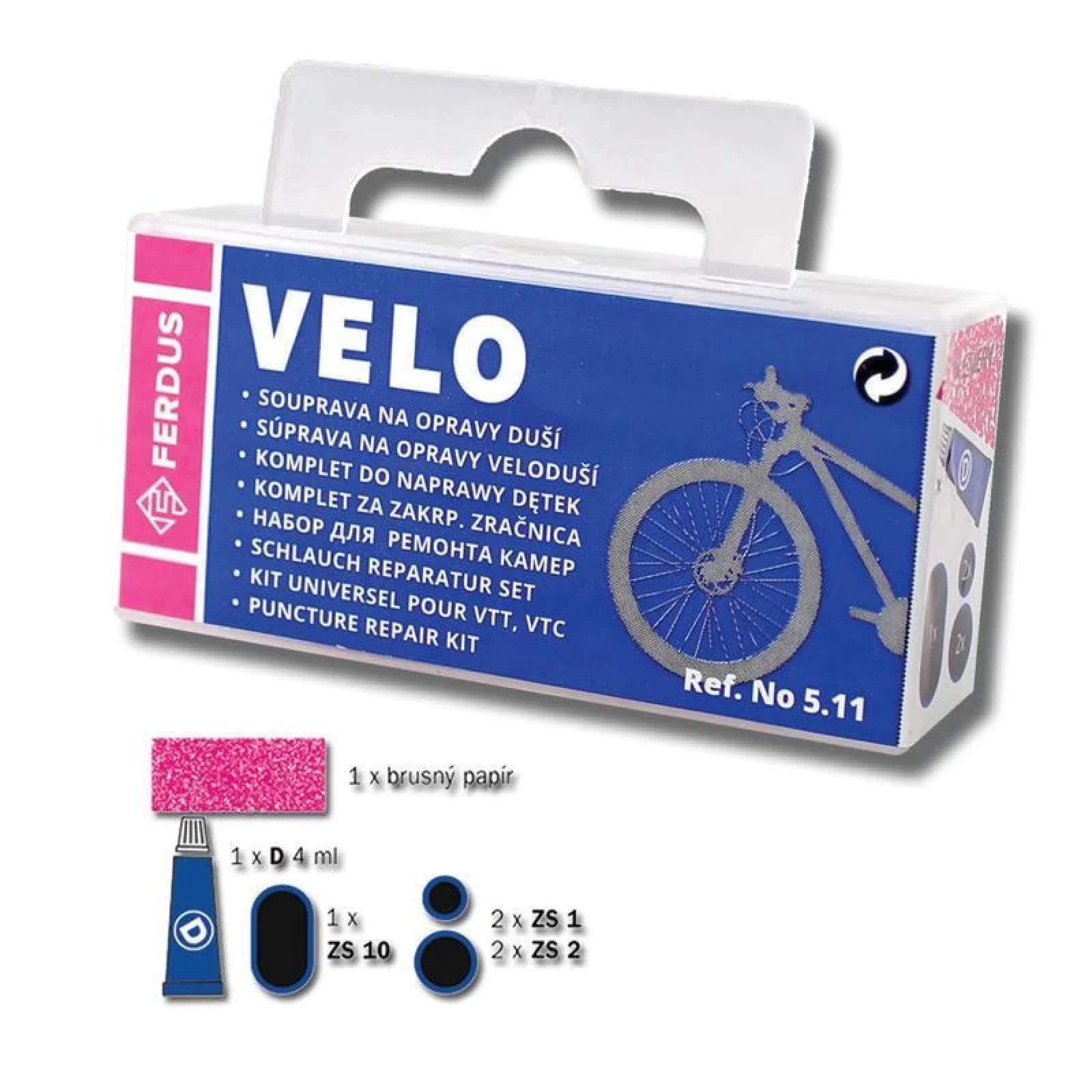 FERDUS VELO 5.11 modré lepení · záber 1