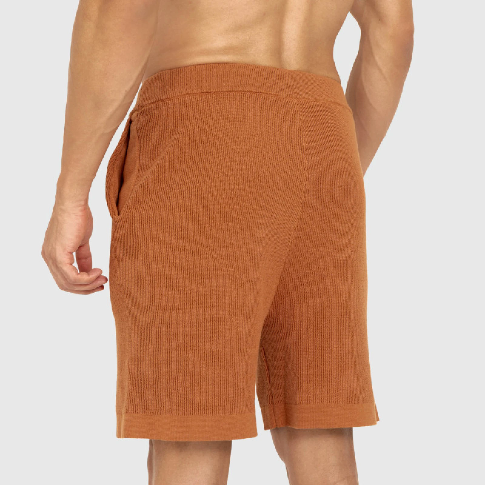 Pánske pletené kraťasy Iron Aesthetics Vibe, rusty · záber 5