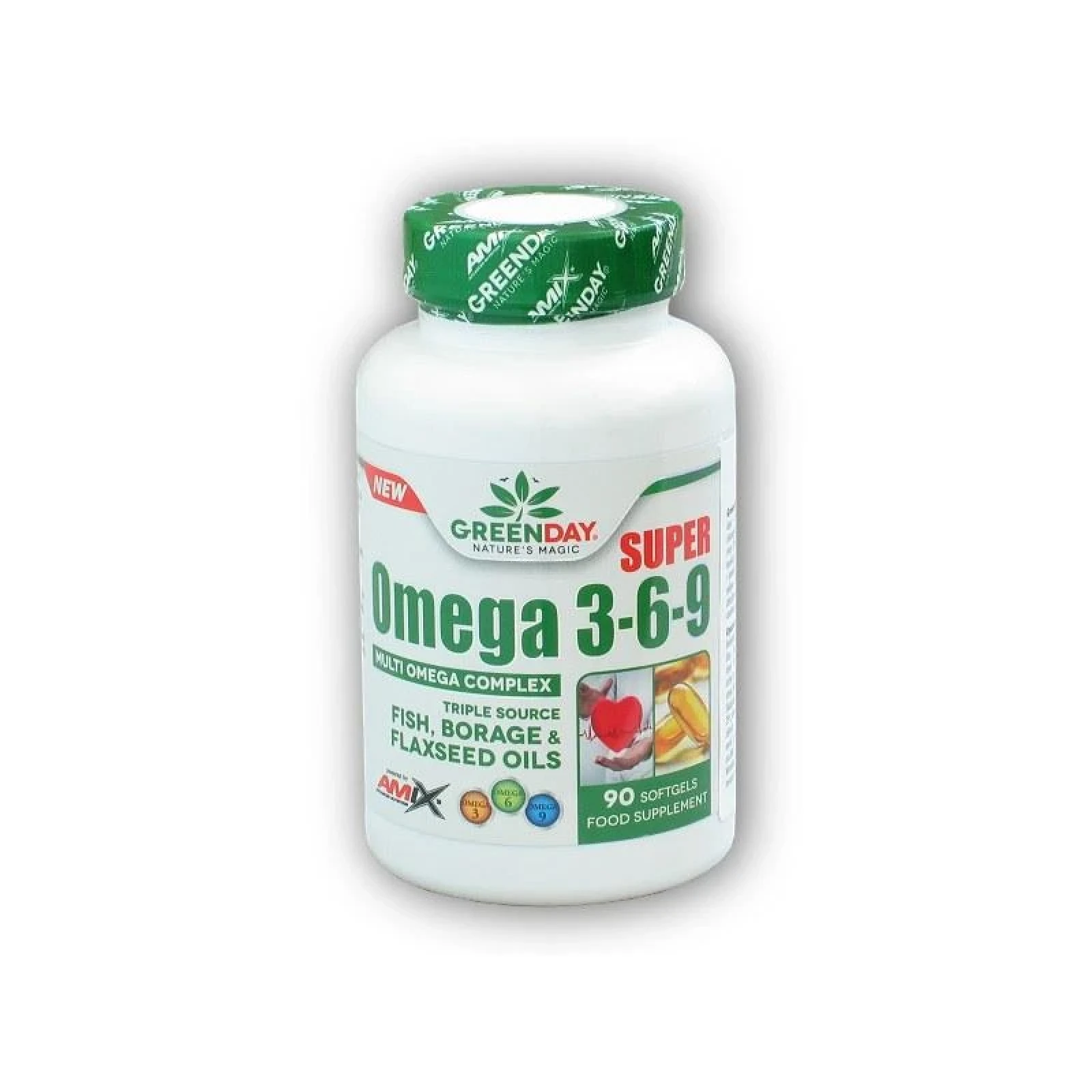 Amix GreenDay Super Omega 3-6-9 90 kapslí · záber 1
