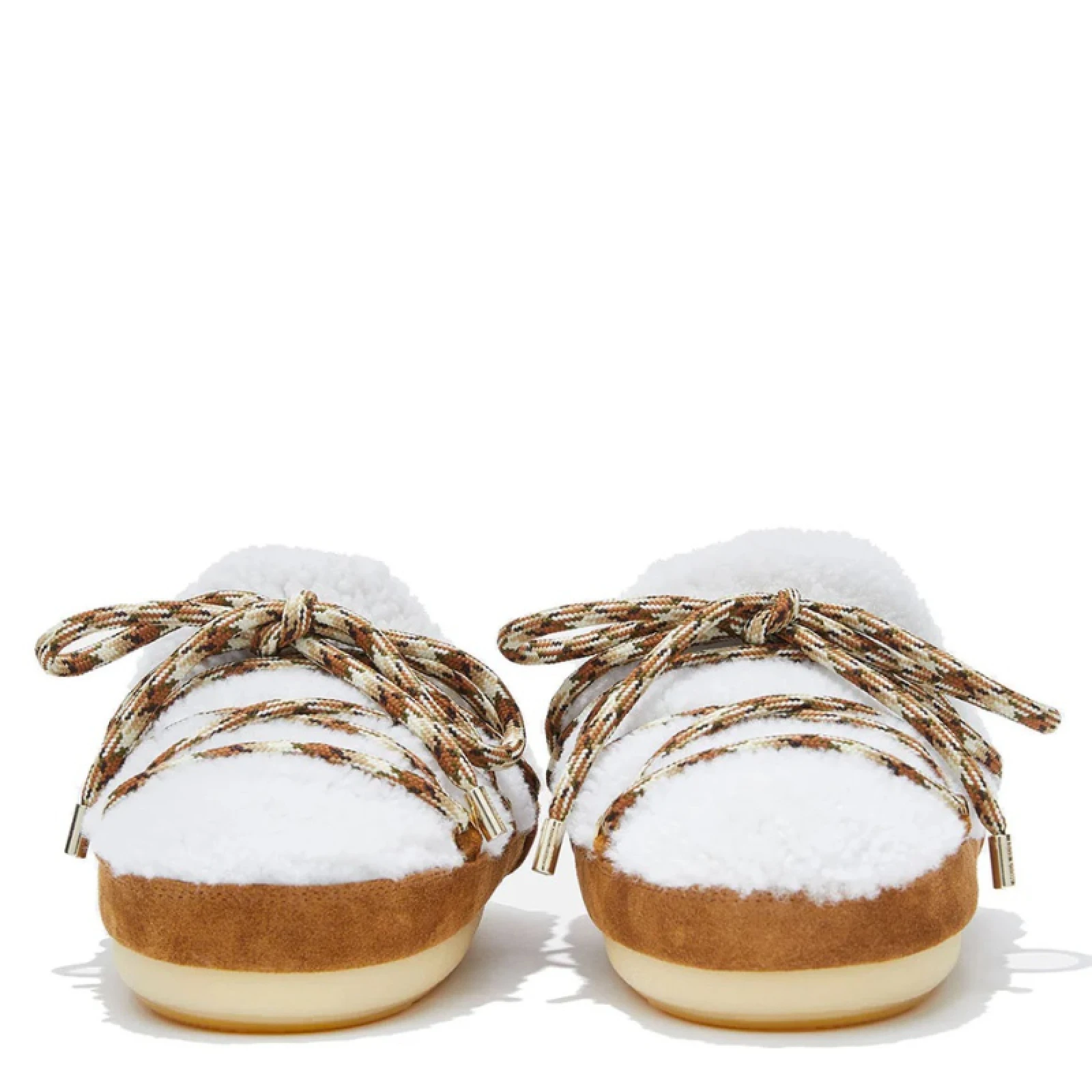 Dámske nízke zimné topánky MOON BOOT MULES SHEARLING, 001 whisky off white · záber 3