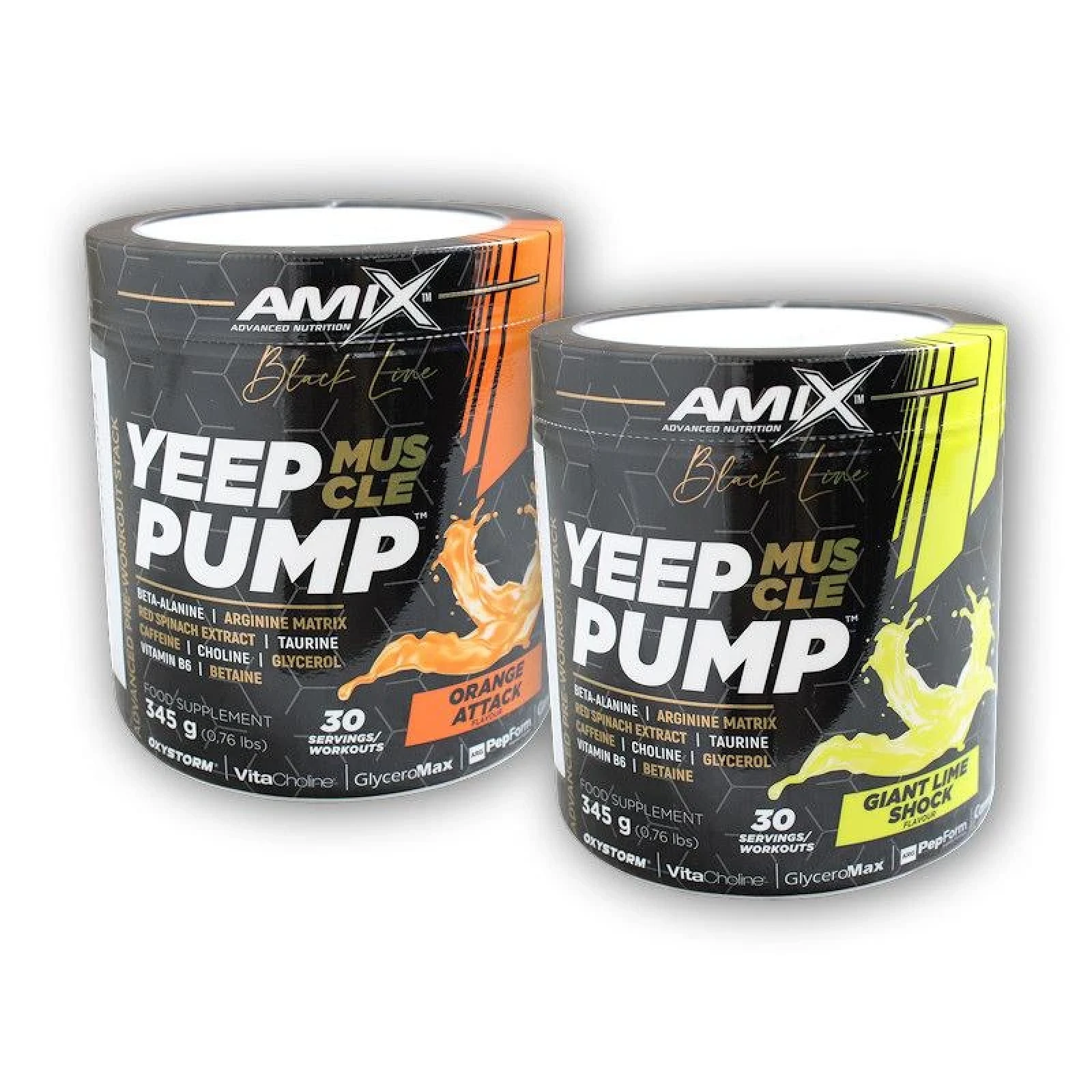 Amix Black Line Yeep Pump 345g - Barva: oranžová | Příchuť: Orange attack · záber 1