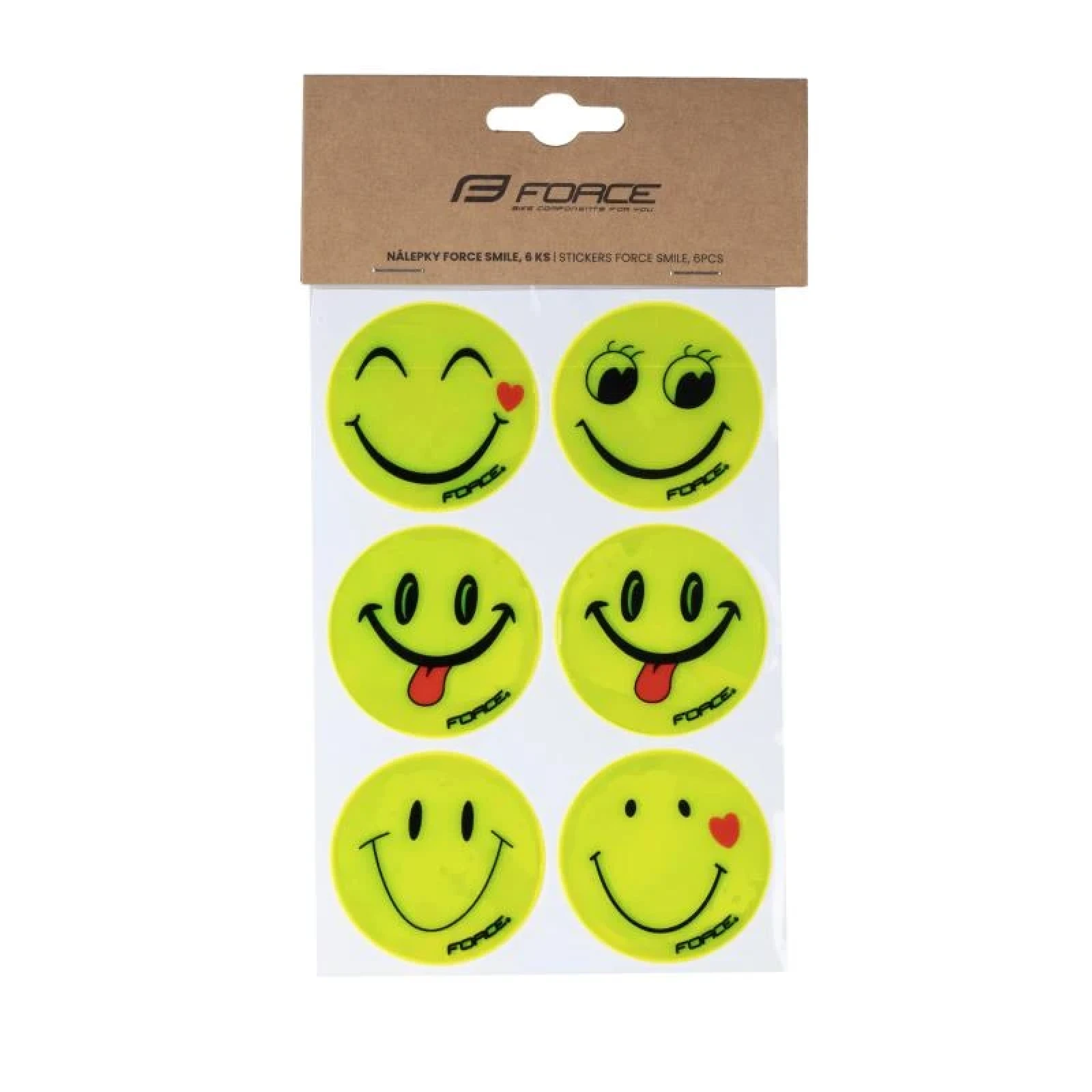 Force Nálepky SMILE, žluté, 6 ks · záber 1