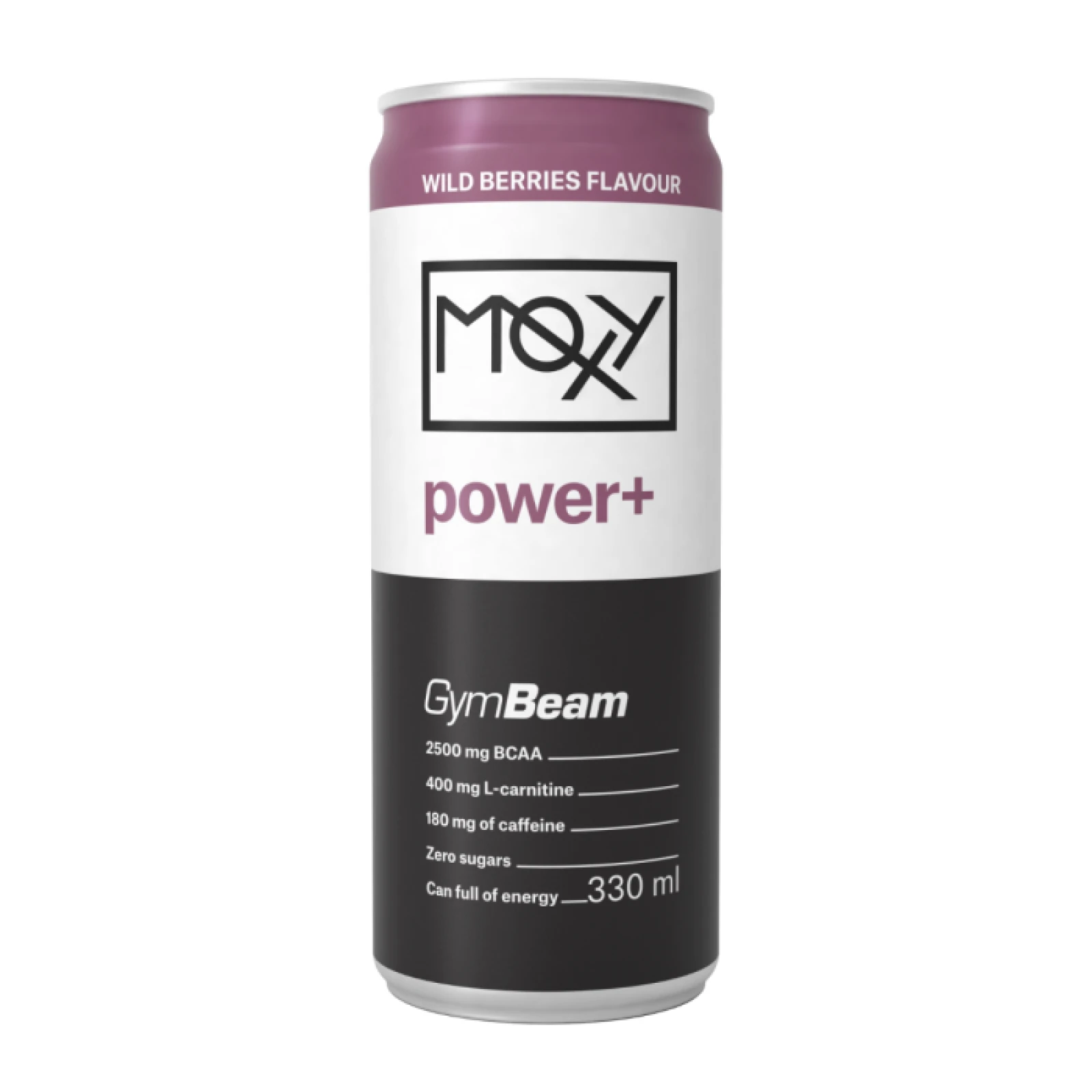 GymBeam MOXY power+ Energy Drink lesné ovocie · záber 1