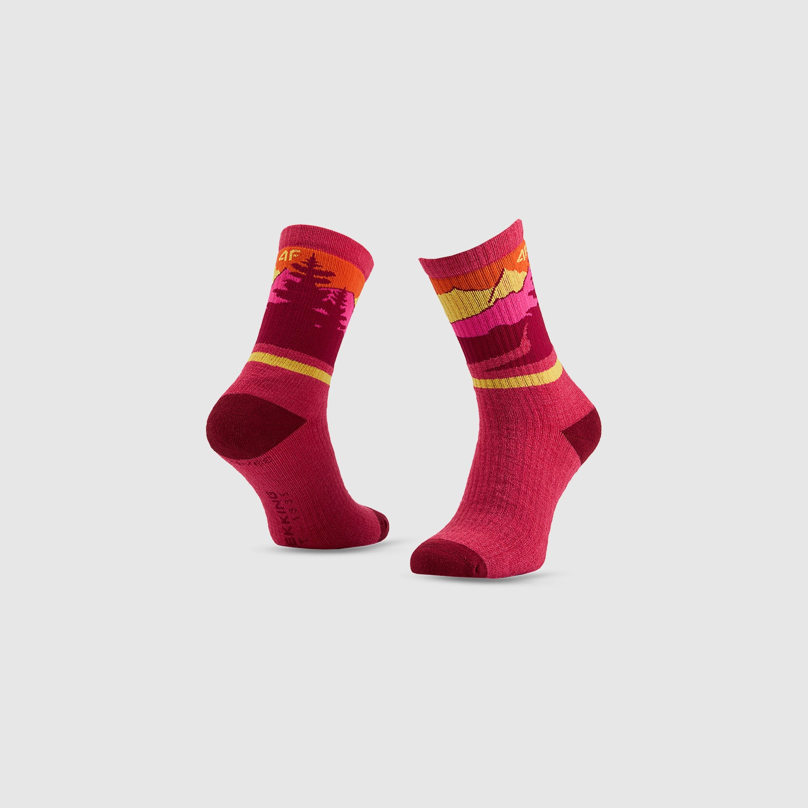 Dámske dlhé trekingové ponožky s vlnou - multicolor · záber 1