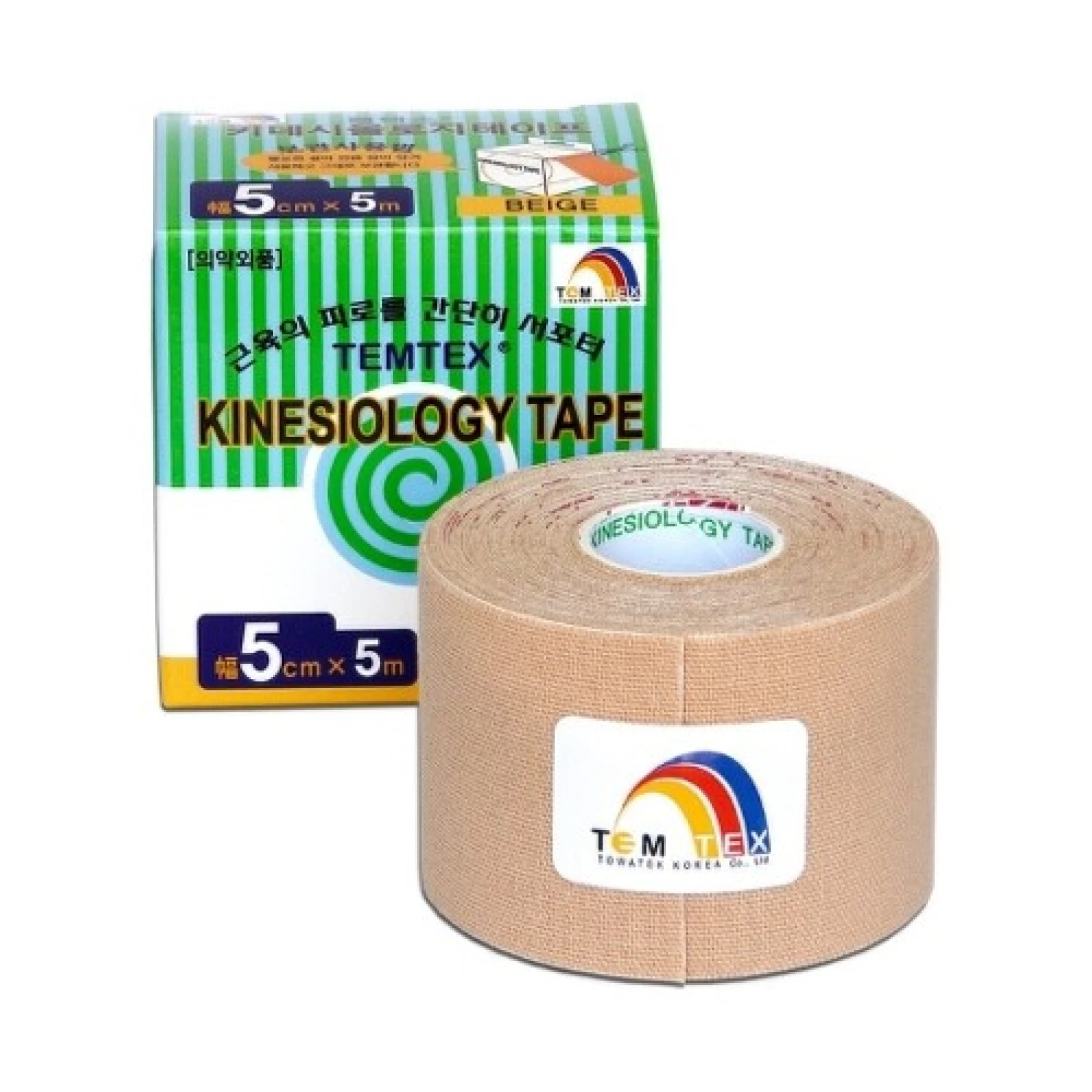 TEMTEX Kinesology tape béžová 5 cm x 5 m 1 kus · záber 1