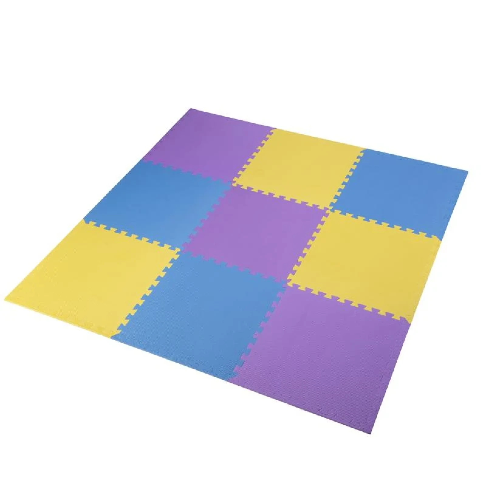 ONE FITNESS Ochranná puzzle podložka MP10 žlutá-modrá-fialová · záber 1