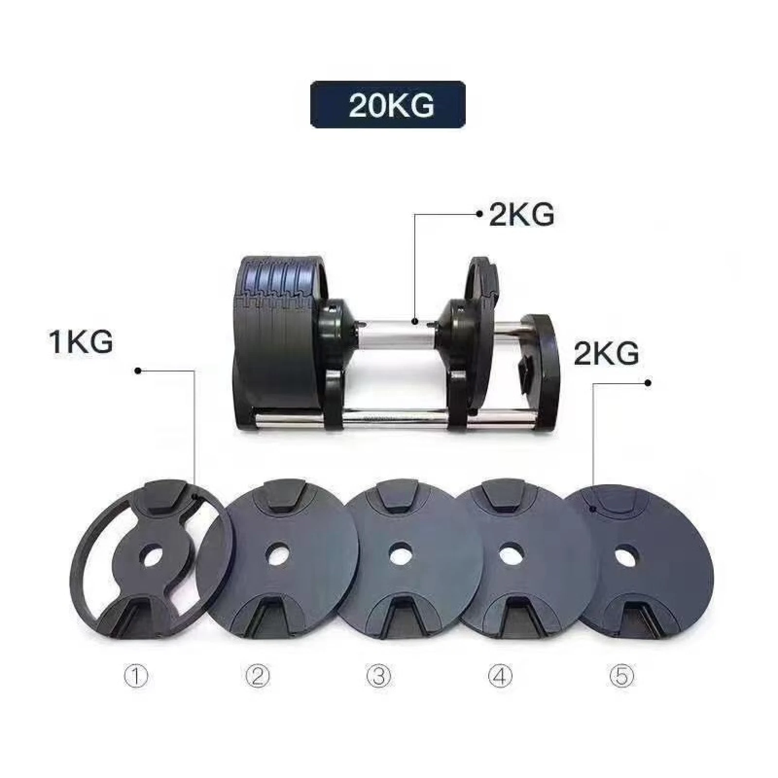 Činka MASTER Spin jednoručná nastaviteľná 2 - 28 kg · záber 5