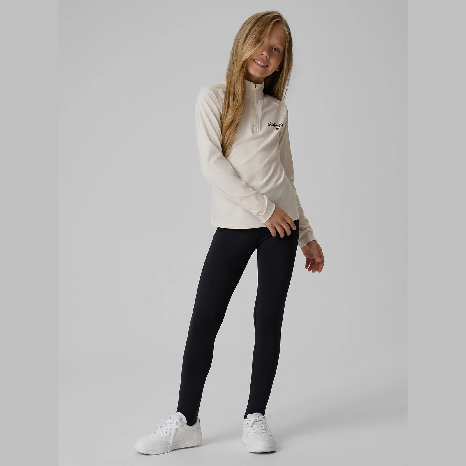 Longsleeve slim s potlačou dievčenský - krémový · záber 2