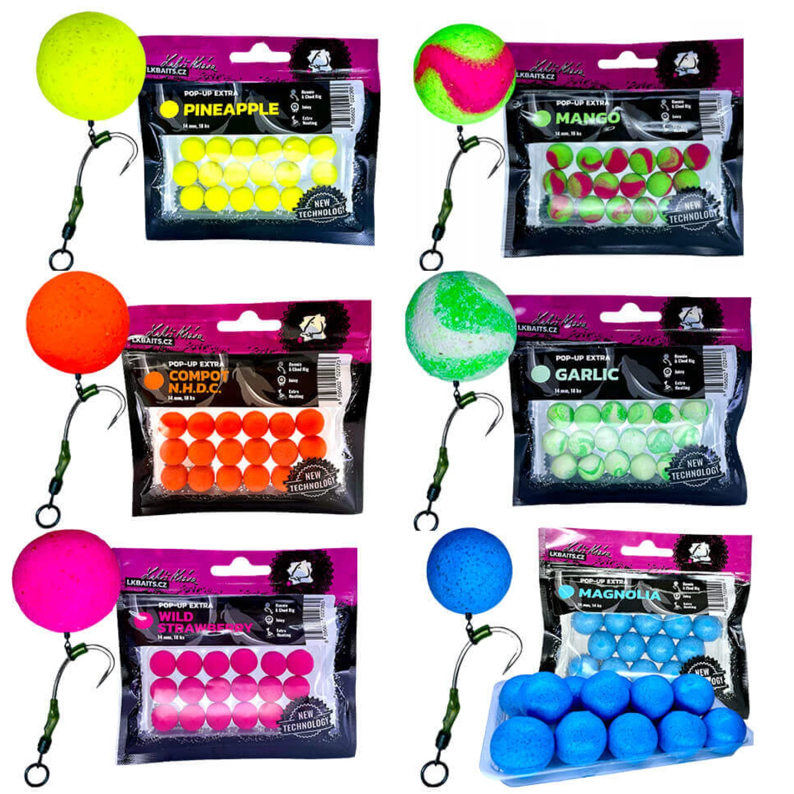 LK BAITS Pop Up Extra Mango, priemer 18 mm, balenie 14 ks · záber 1
