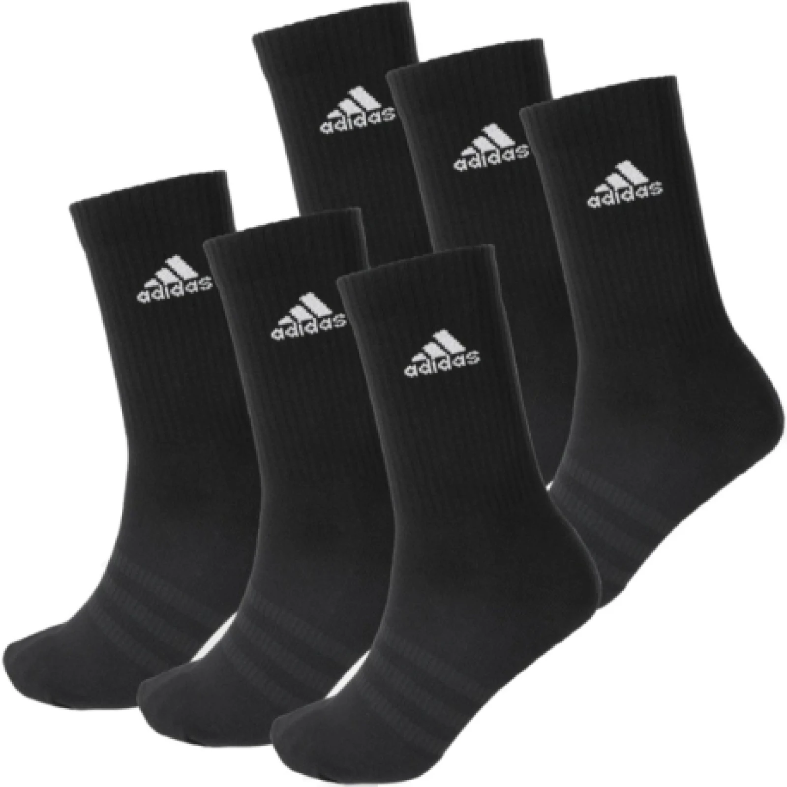 Ponožky ADIDAS 6 PACK-C SPW CRW-BLACK WHITE · záber 1