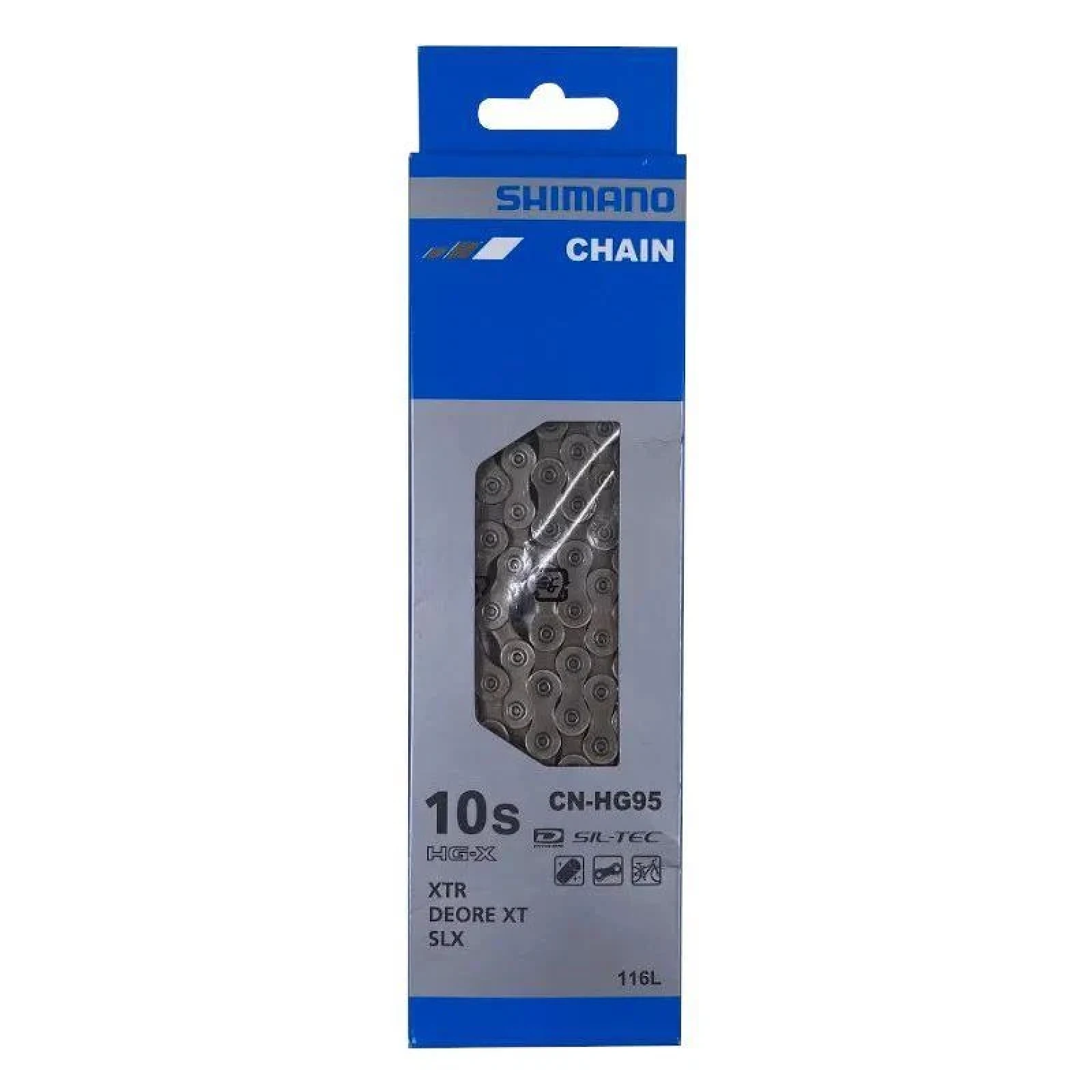 SHIMANO Řetěz SH CNHG95 stříbrný balený+čep 10k · záber 3