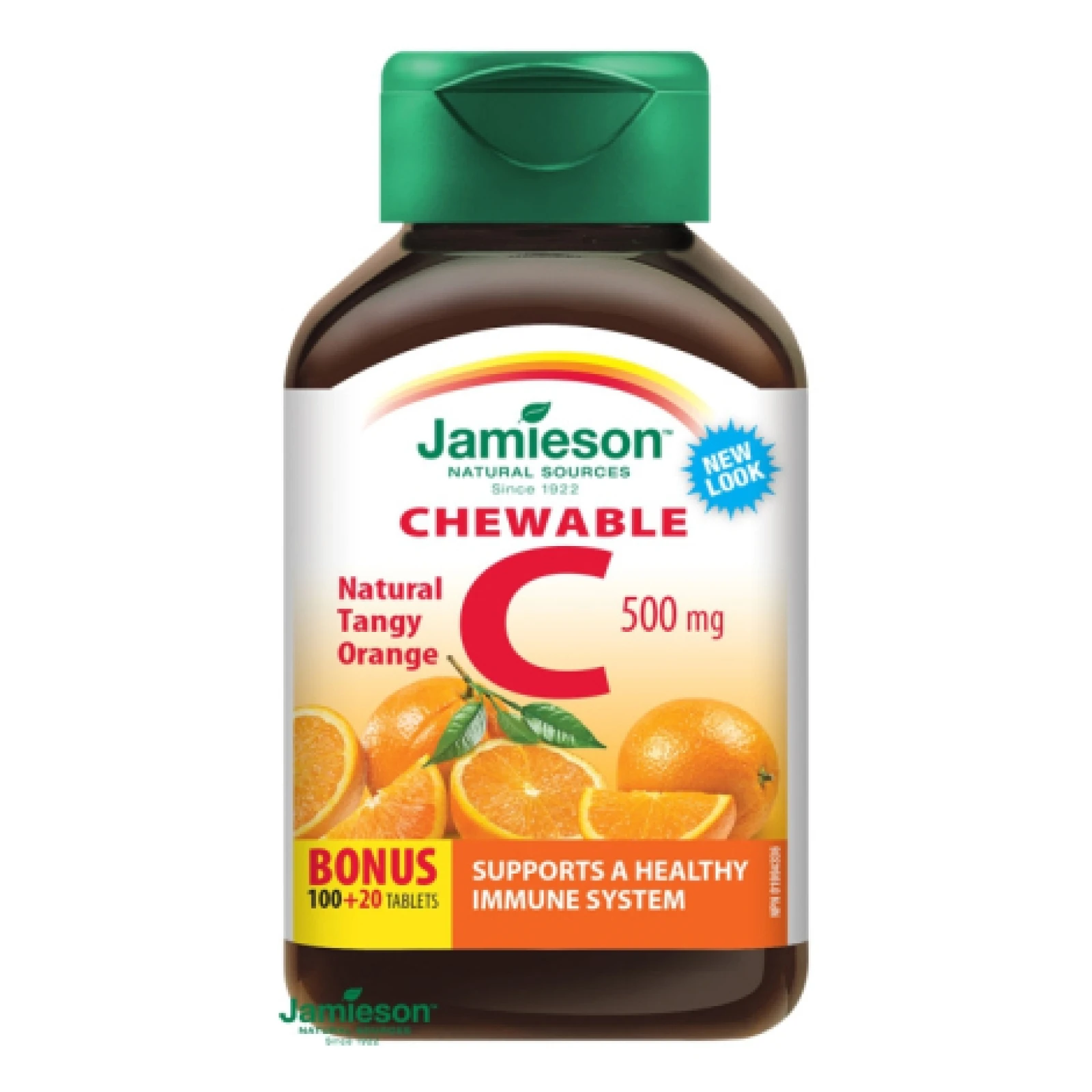 Jamieson Vitamín C 500 mg tablety na cmúľanie s príchuťou pomaranča 100 + 20 tbl ZDARMA · záber 1