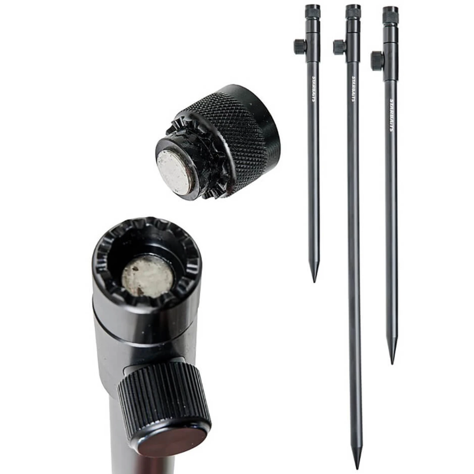 Vidlička STARBAITS Black Spot Magnet Stick dĺžka 80-140 cm · záber 1