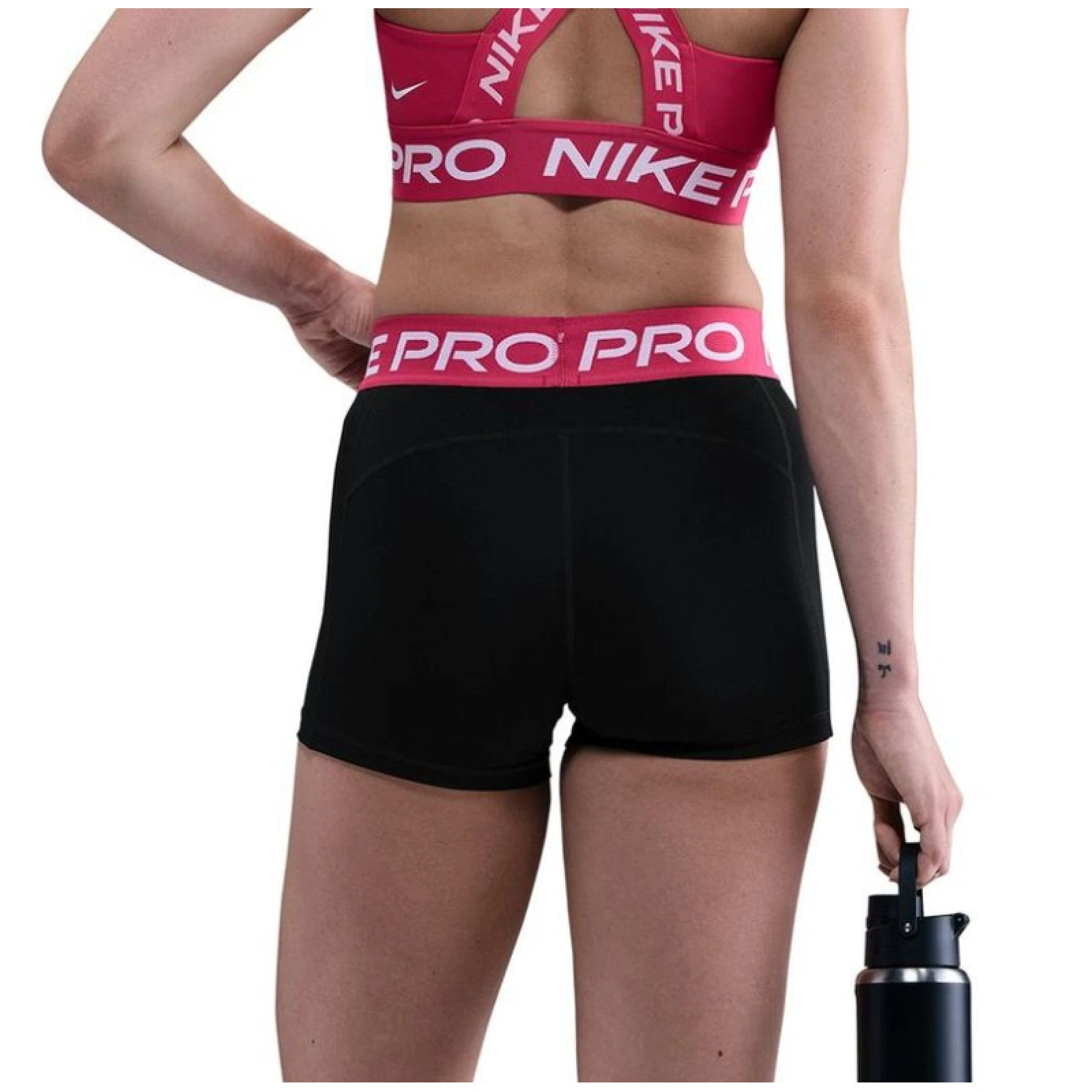 Dámske tréningové kraťasy NIKE PRO W NP 365 SHORT 3IN BLACK RUSH PINK WHITE · záber 2